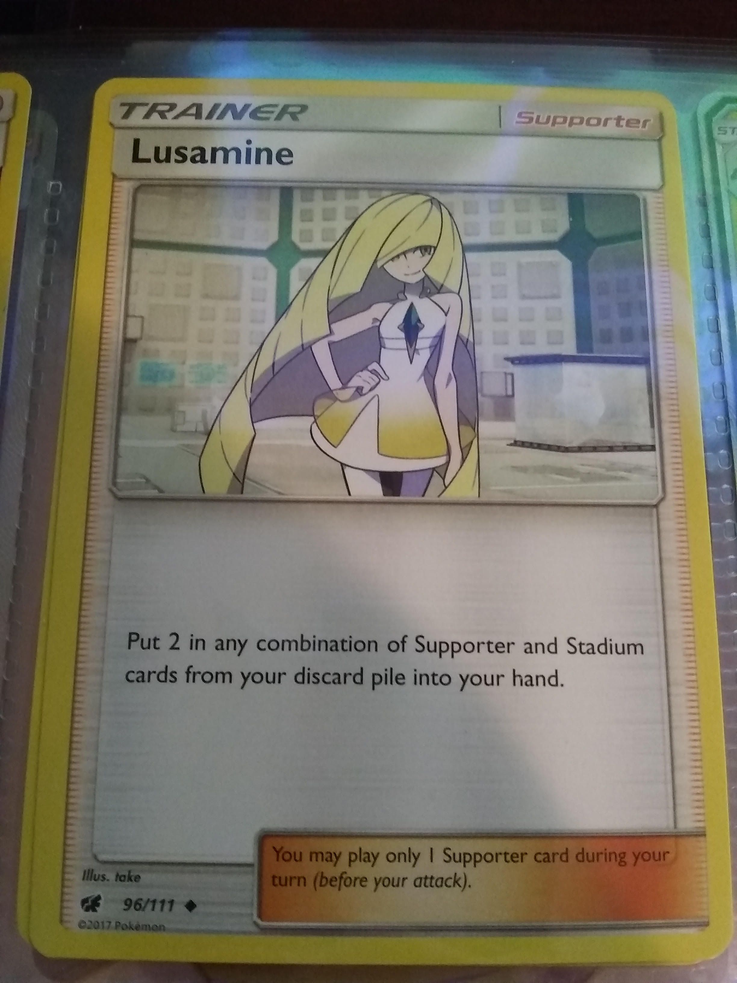 Pokemon Individual Cards Crimson Invasion 96 111 Lusamine Pokemon Trainer Supporter Toys Hobbies Goothai Com