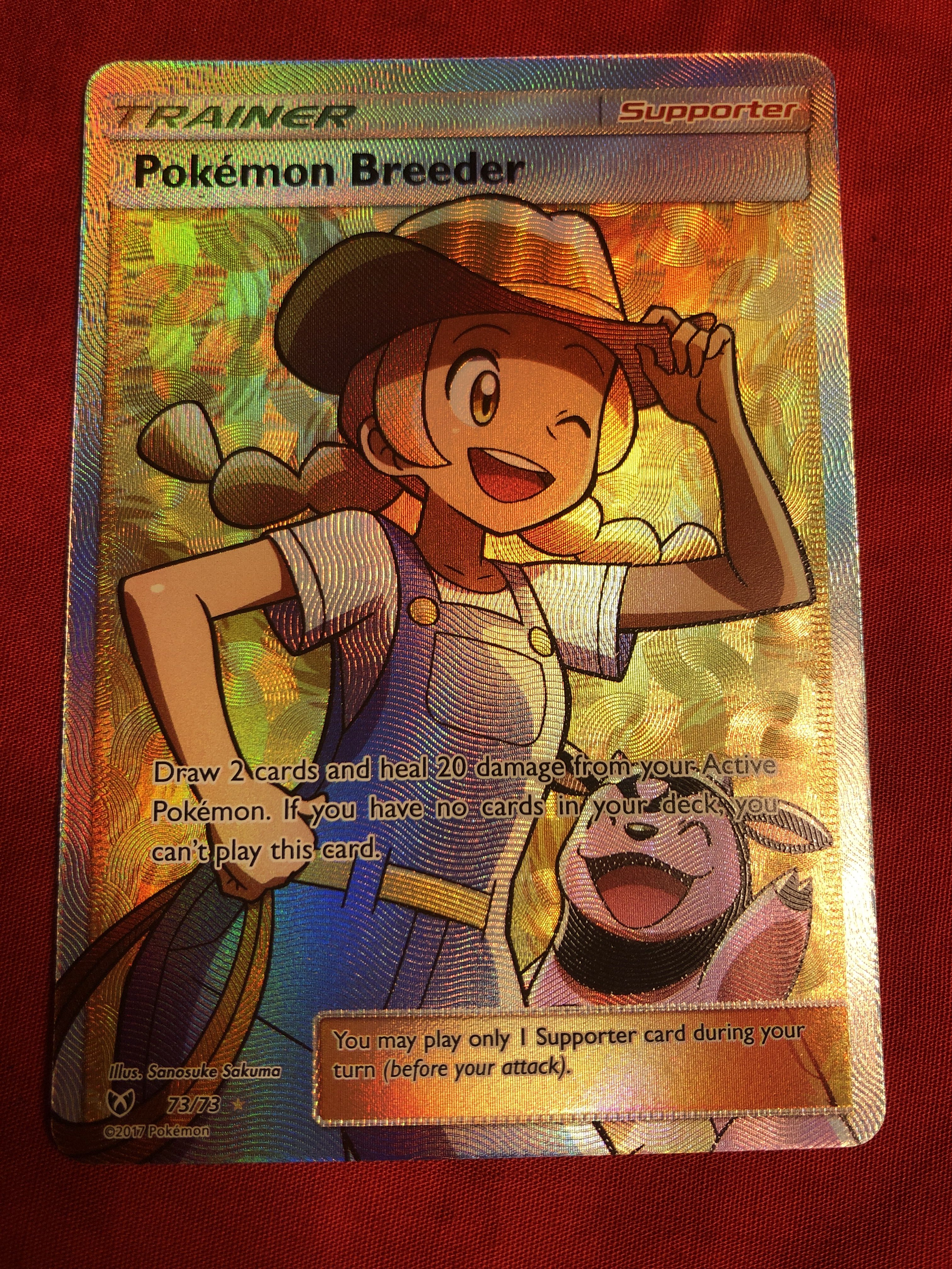 Pokemon Trading Card Game Collectible Card Games Pokemon Breeder 73 73 Sm Shining Legends Full Art Pokemon Card Near Mint