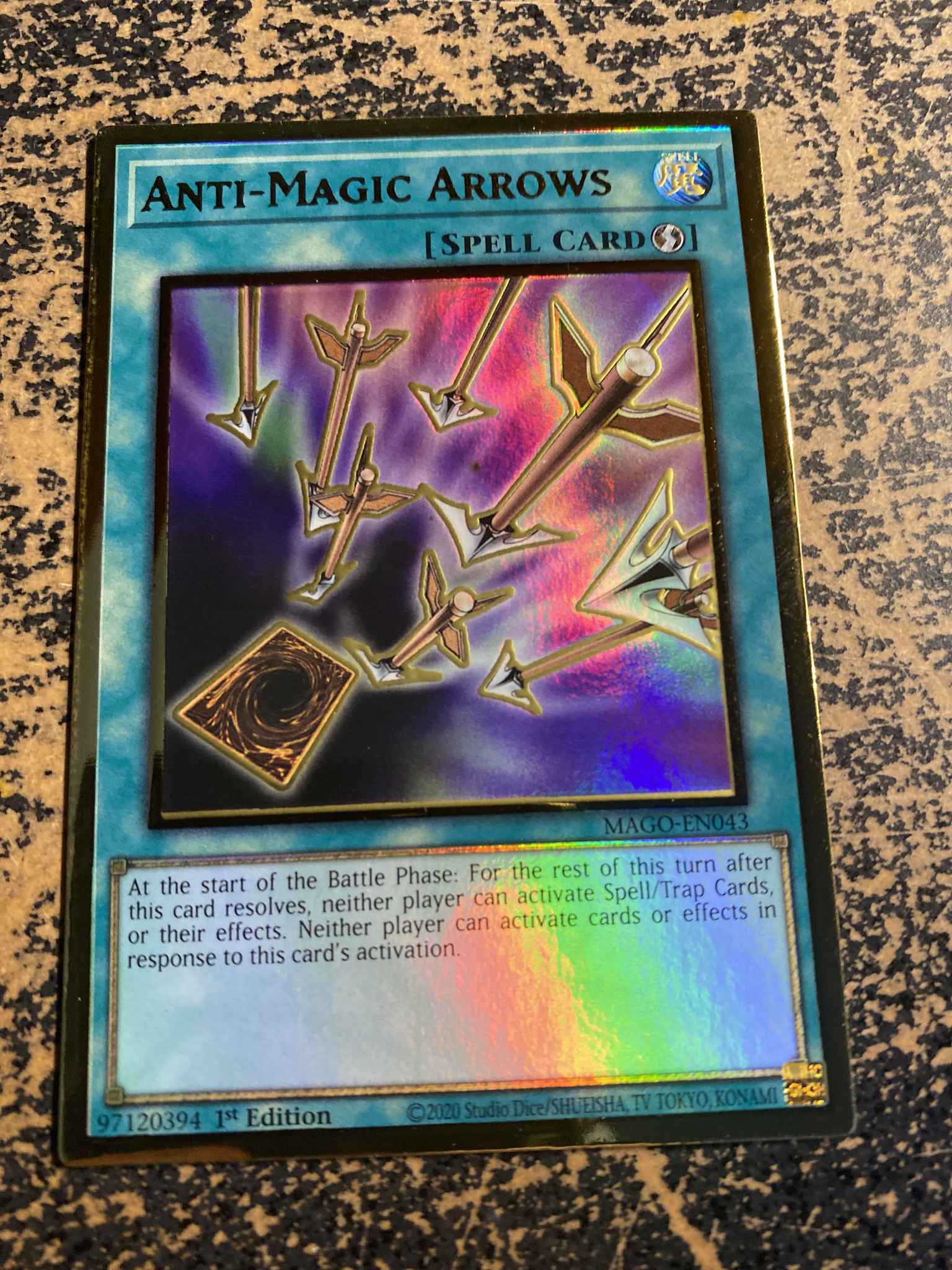 Yugioh Anti-Magic Arrows MAGO-EN043 1st Ed Mint ~ FAST SHIPPING!