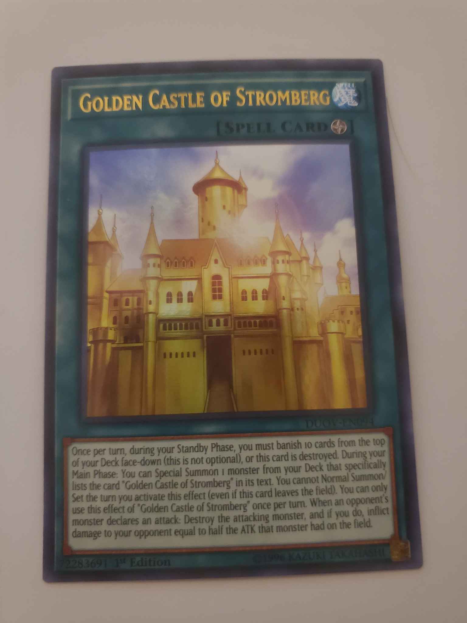 DUOV-EN094 Golden Castle of Stromberg1st EditionUltra Rare Card YuGiOh TCG 