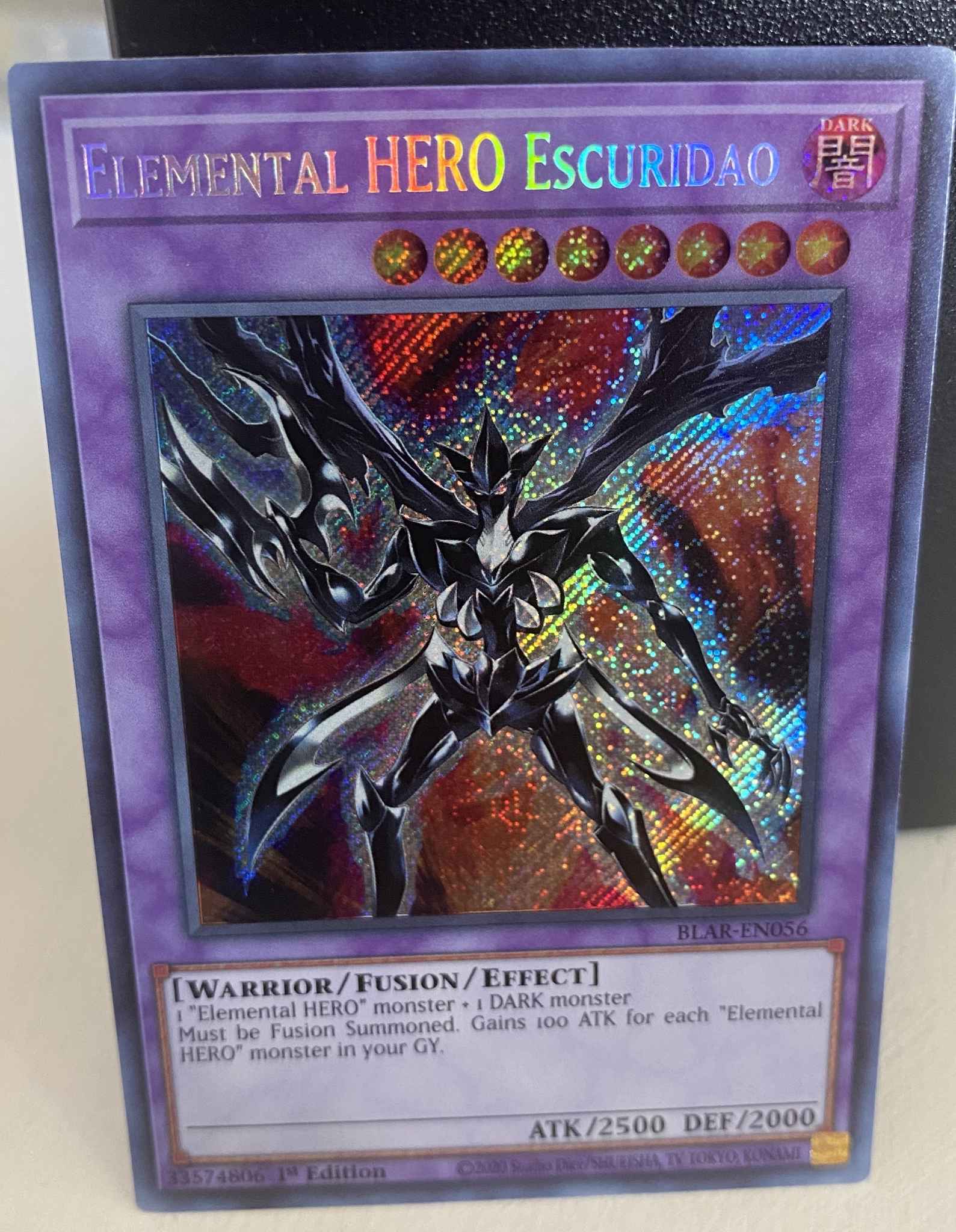 Elemental HERO Escuridao Yu-Gi-Oh BLAR-EN056 1st Secret Rare