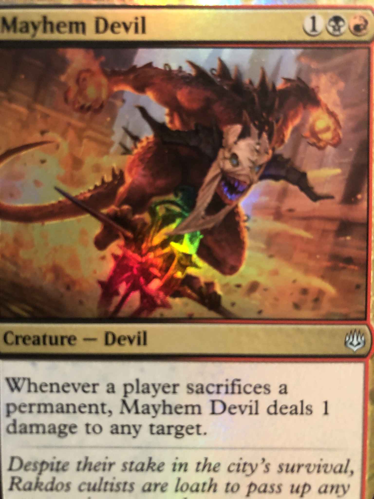 MTG magic cards 1x x1 NM-Mint Foil War of the Spark English Mayhem Devil