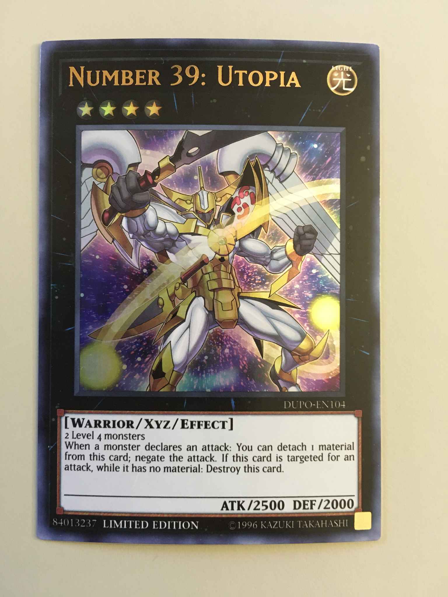 Utopia OP17-EN001 Ultimate Rare NM Yugioh Number 39