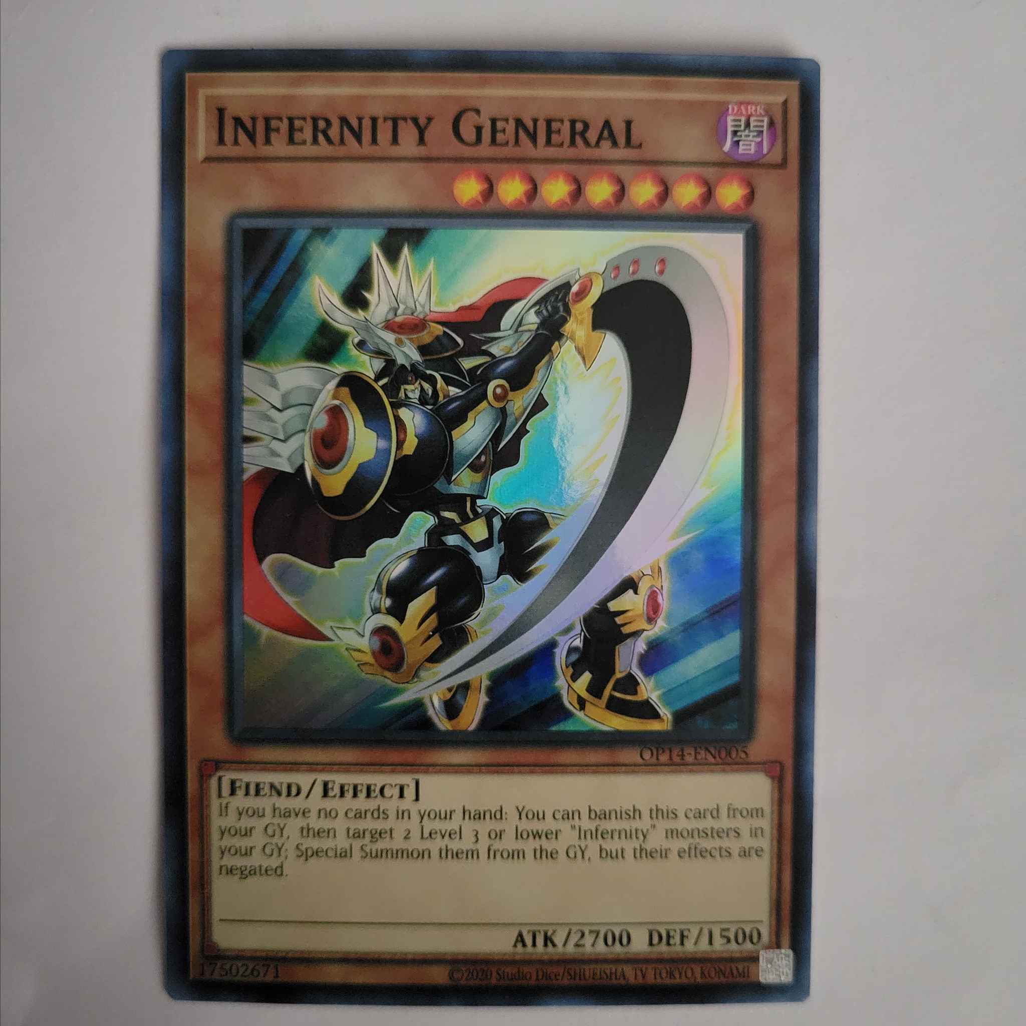 Infernity General OP14-EN005 Super Rare Yugioh 