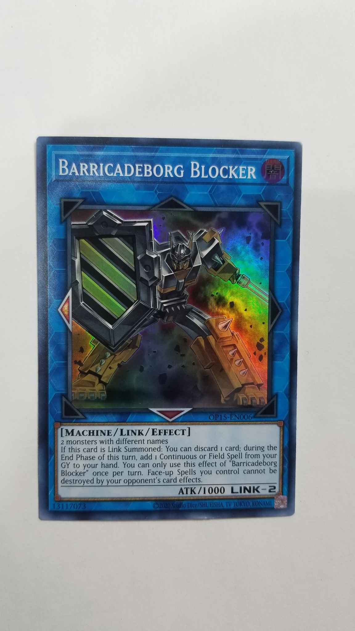 YUGIOH Barricadeborg Blocker Super OP15-EN006 