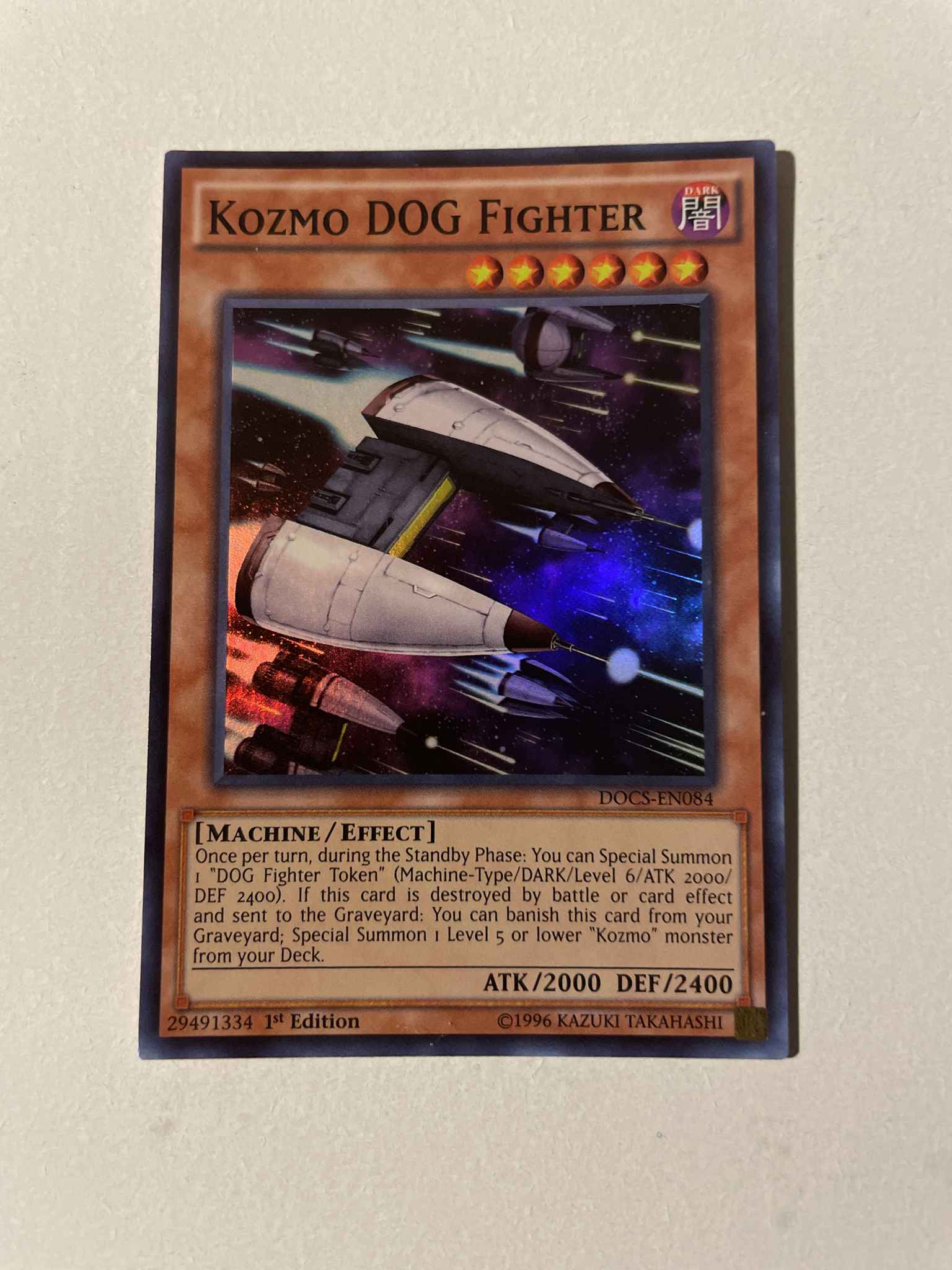 Yugioh Kozmo DOG Fighter DOCS-EN084 Super Rare 1st Edition   