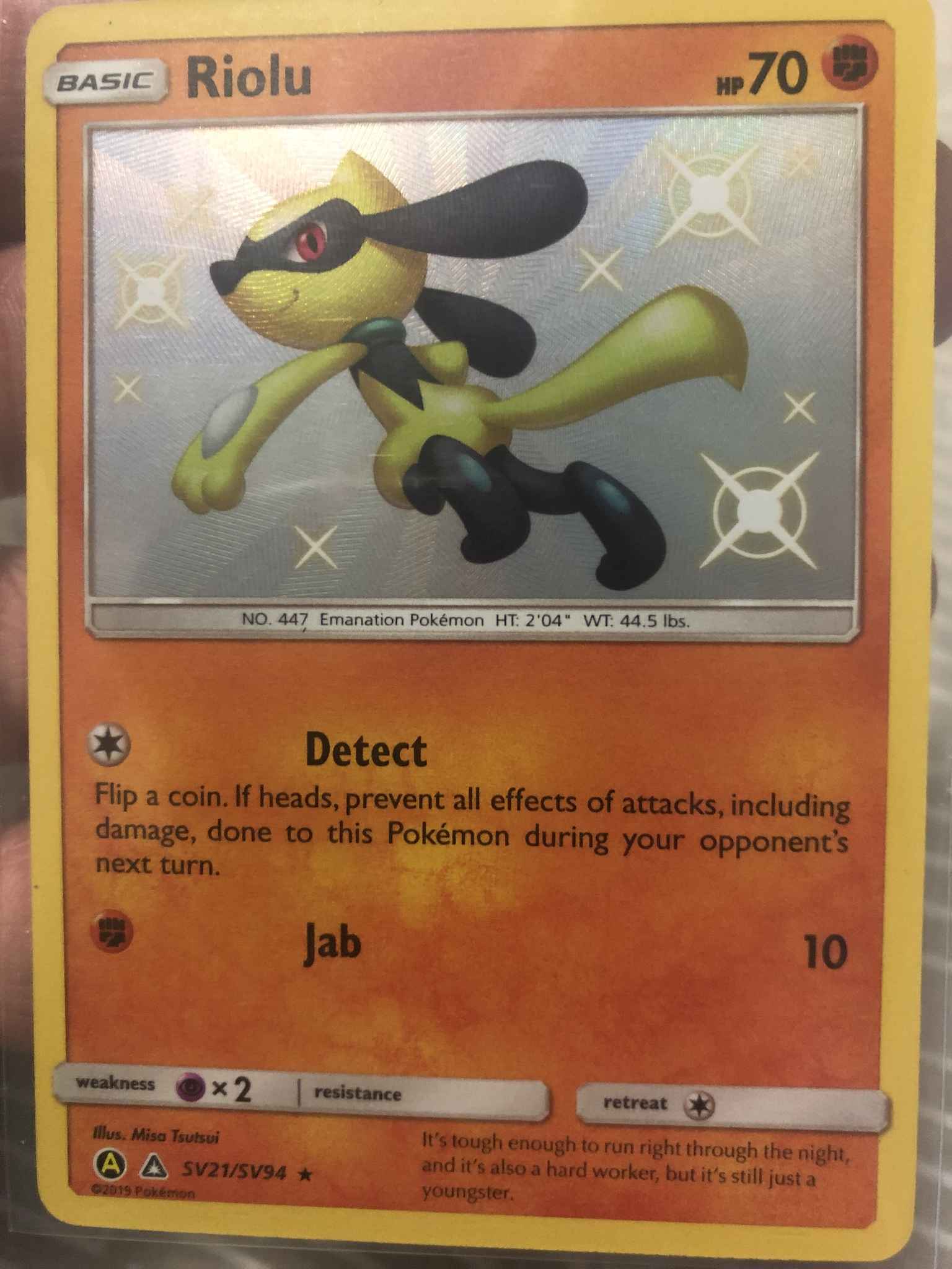 Pokemon Shiny Riolu Sv21 Sv94 Hidden Fates Rare Holo Nm Collectible Card Games Fzgil Pokemon Trading Card Game