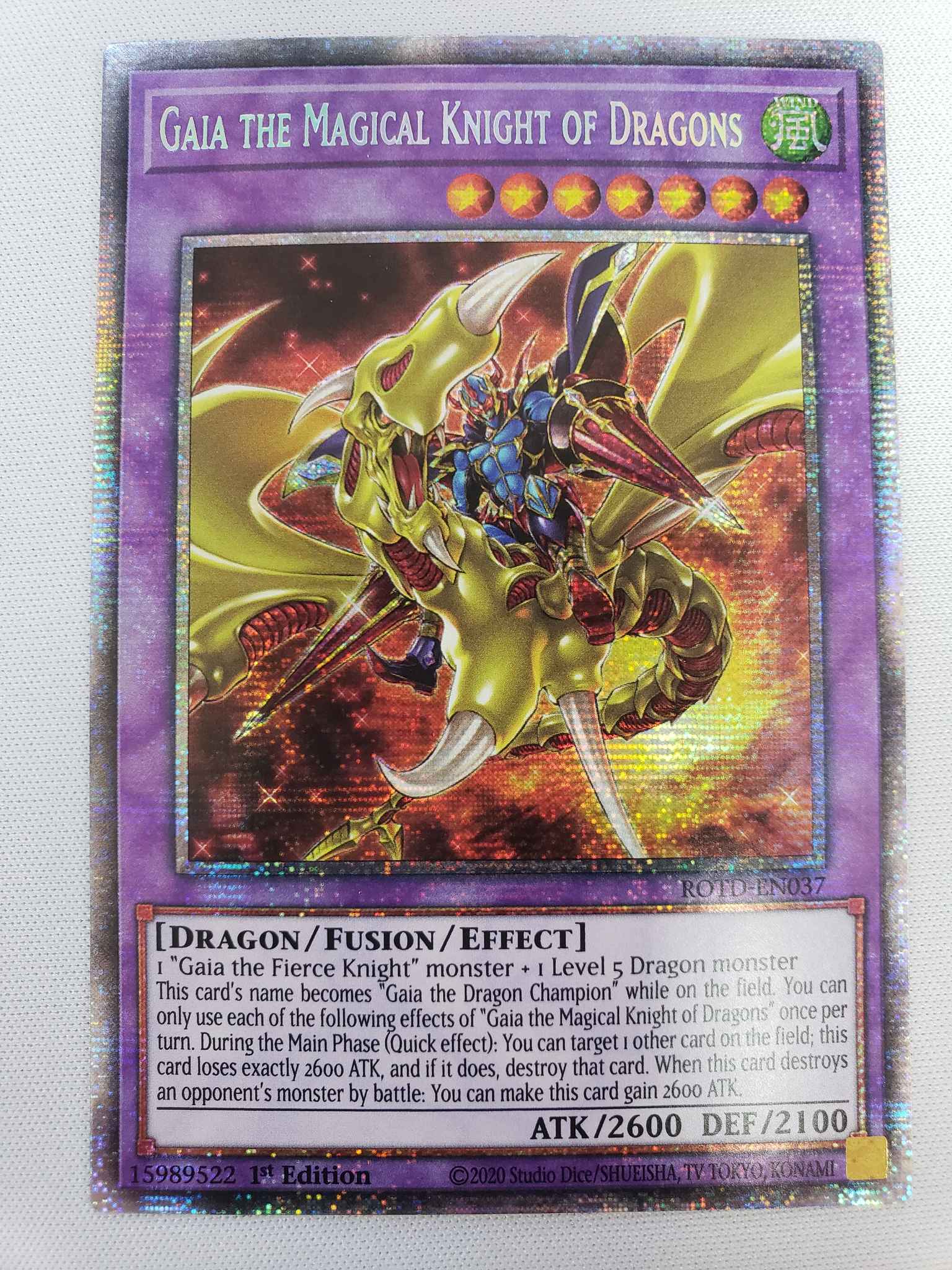 ROTD-EN037 Super Rare 1st Edition Gaia the Magical Knight of Dragons 