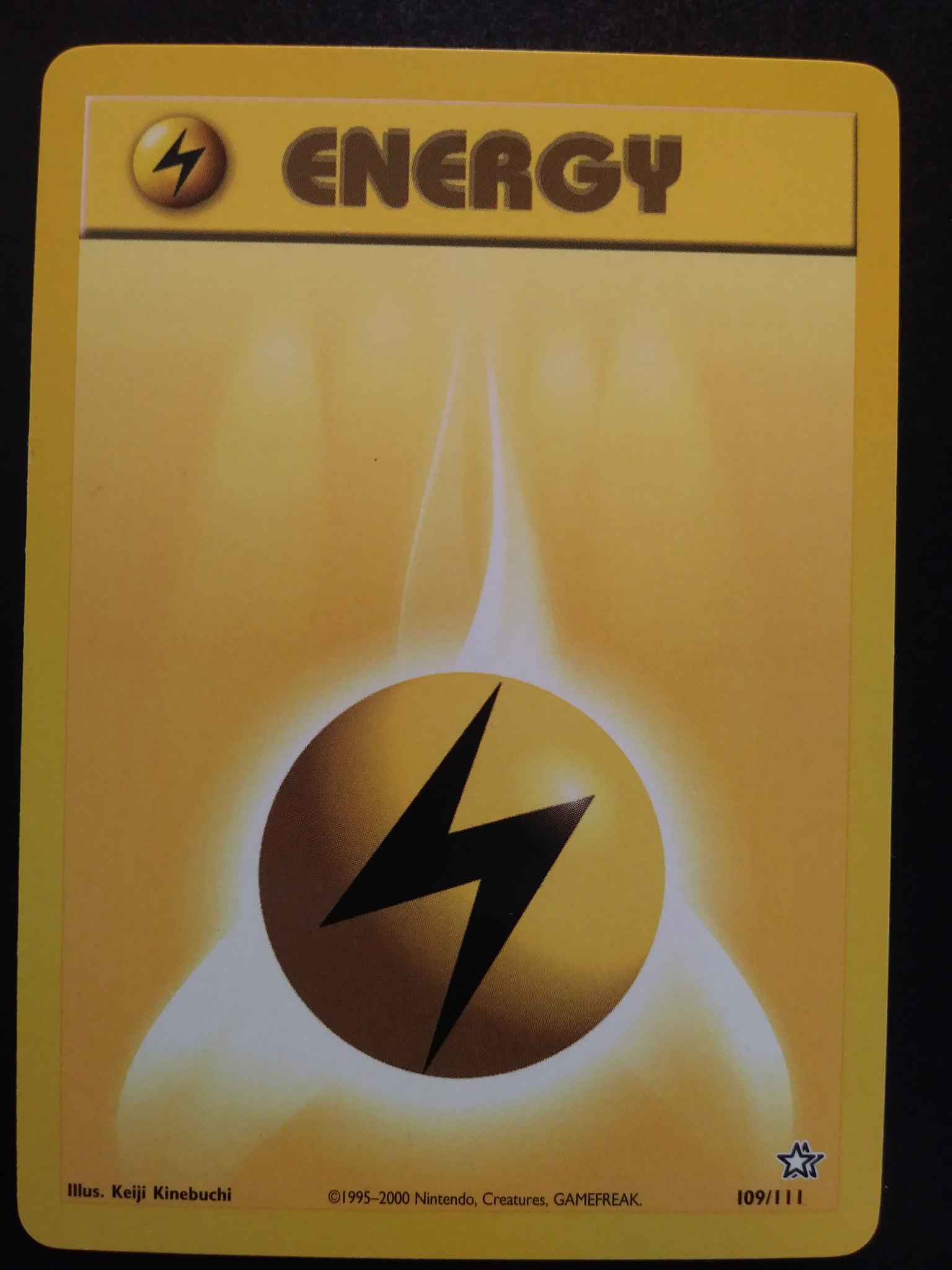 109//111 Lightning Energy Card Pokemon TCG Neo Genesis