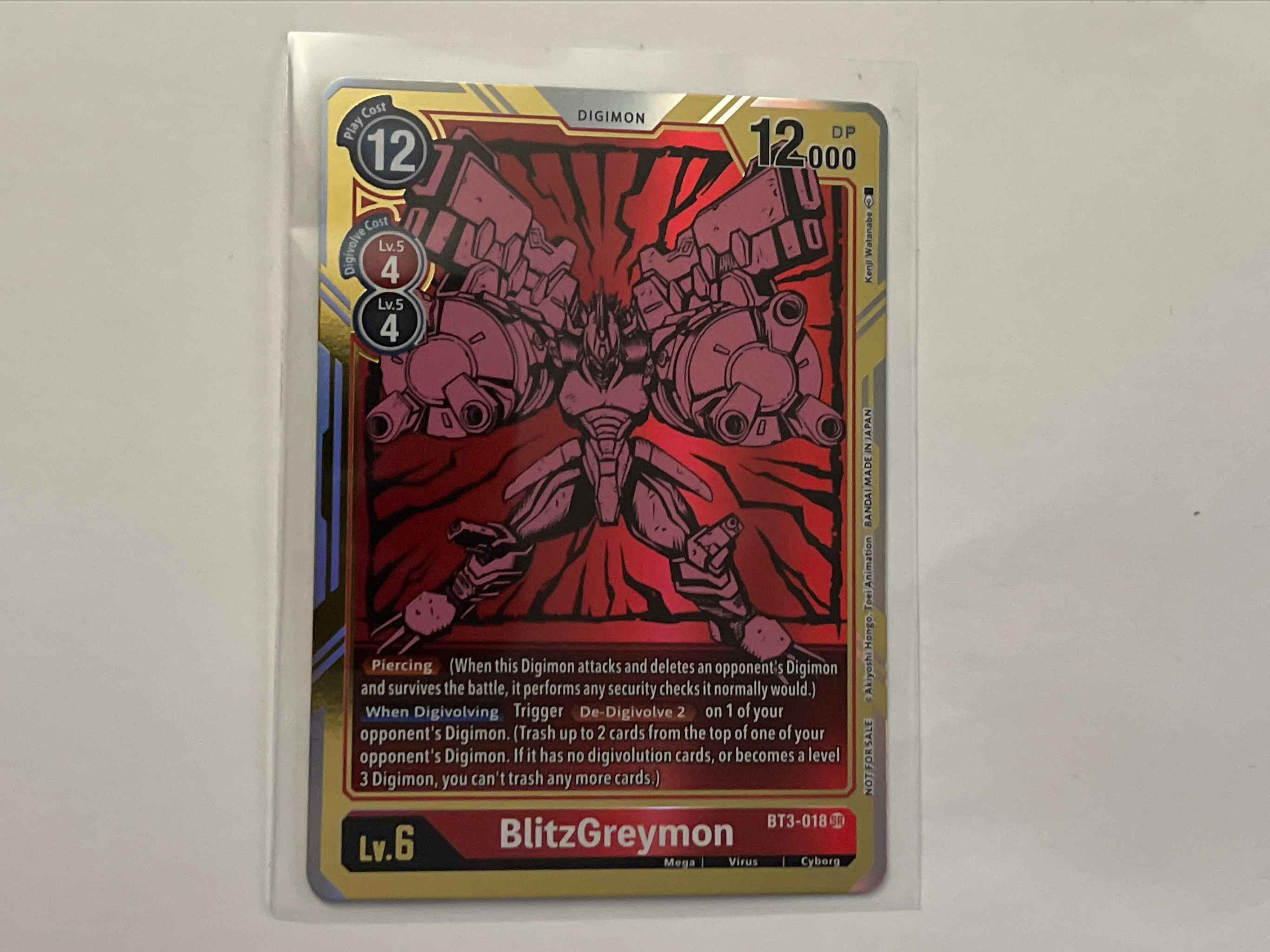 Blitzgreymon BT3-018 SR Digimon Card Game 2020 English 