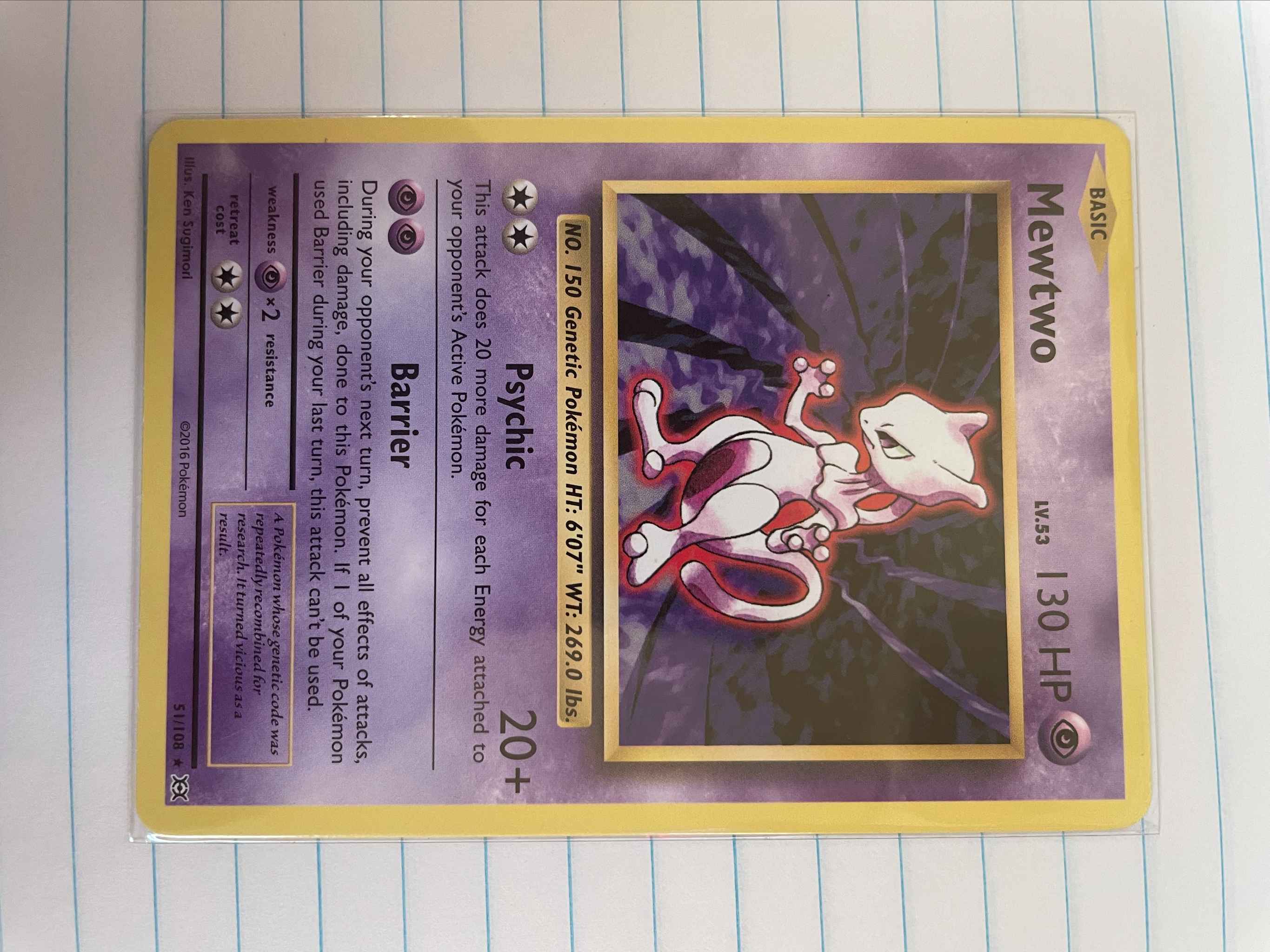 Evolutions Holo NM/M Non Rare Card Pokemon 4x Mewtwo #51/108