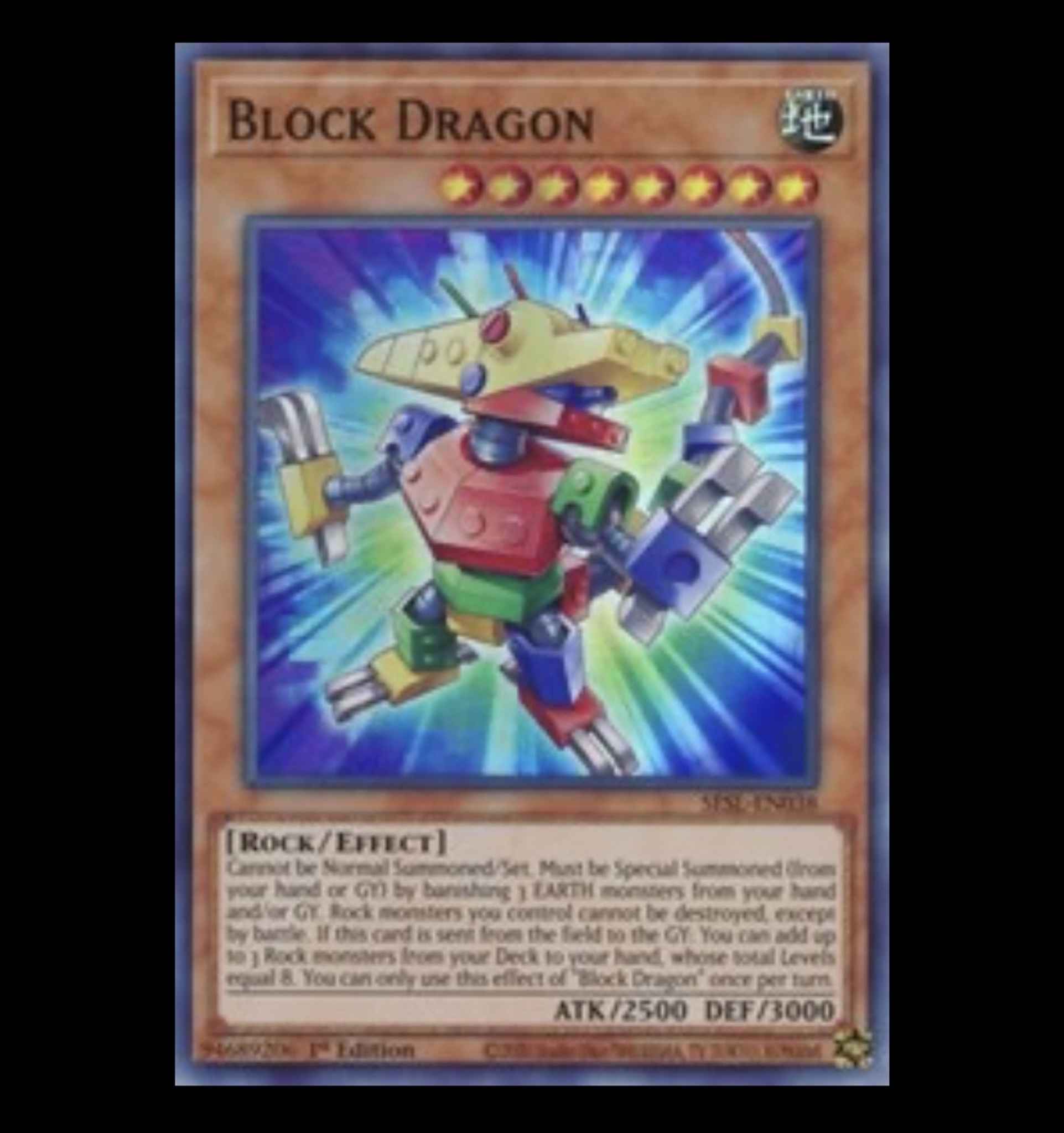SESL-EN038 Yugioh 1st Edition Block Dragon Super Rare 