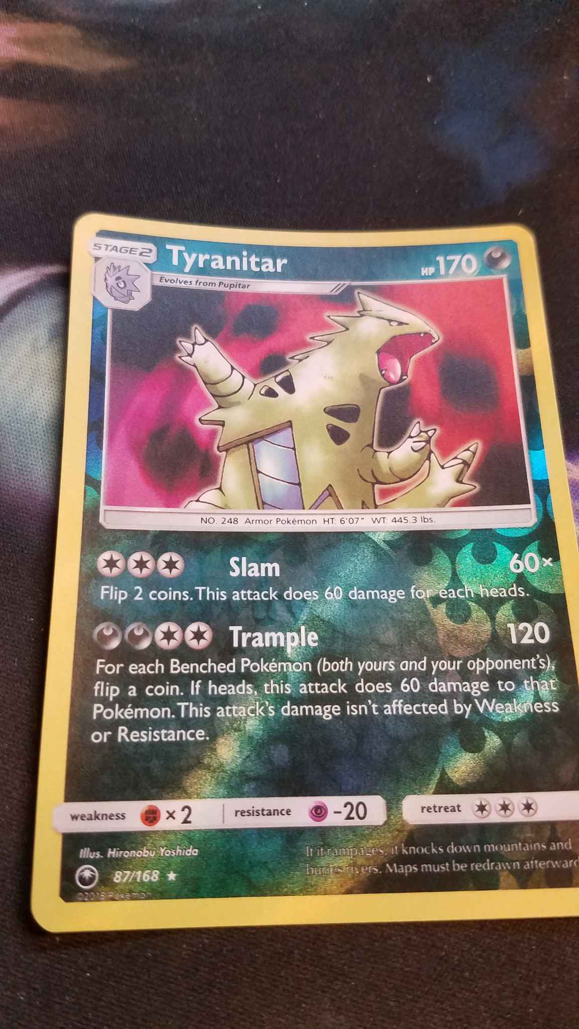 Tyranitar 87/168 Rare Holo Card SM Celestial Storm Pokemon TCG