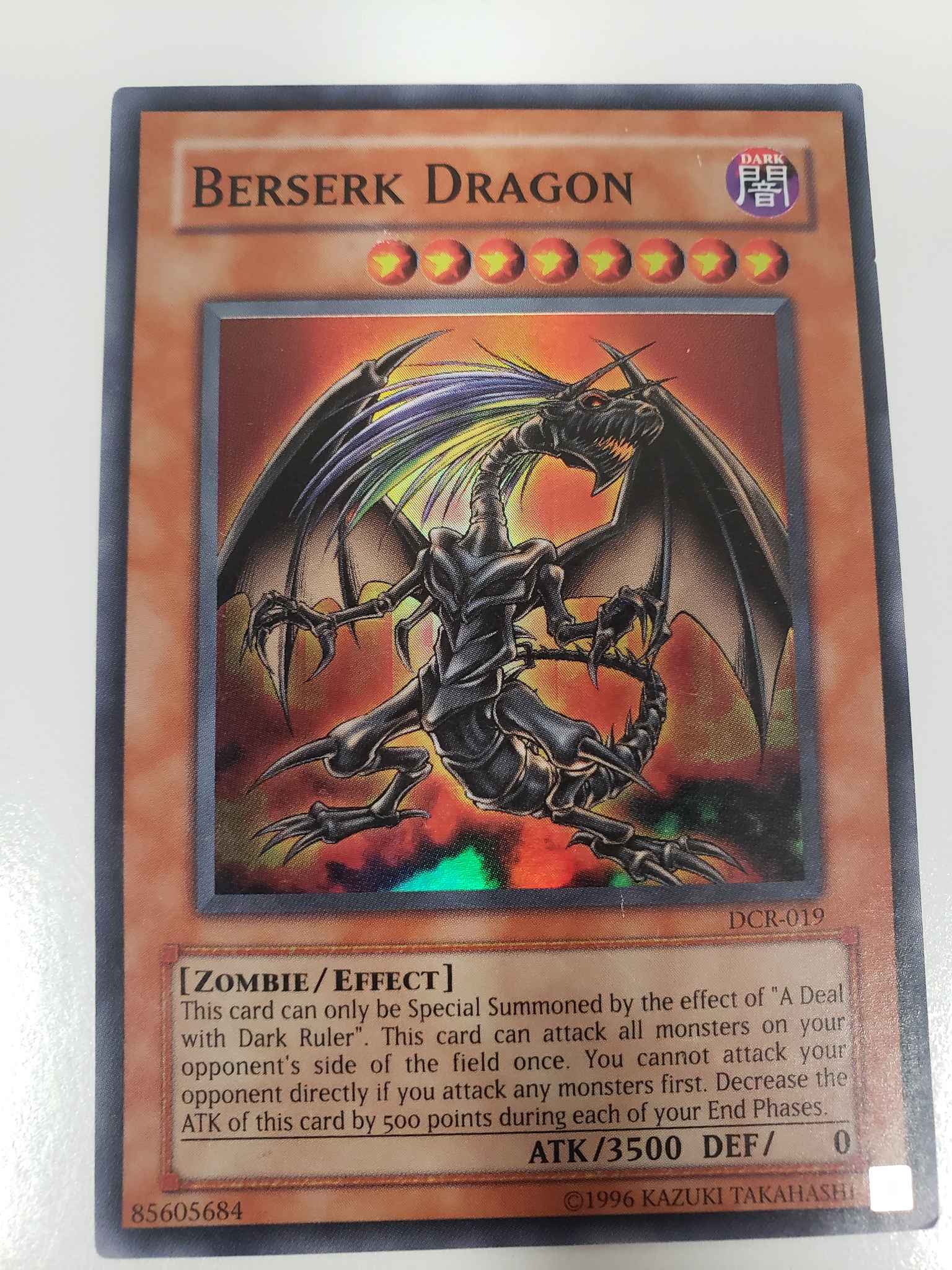 1X NM Berserk Dragon Super Rare Unlimited Dark Crisis Unlimite DCR DCR-019 