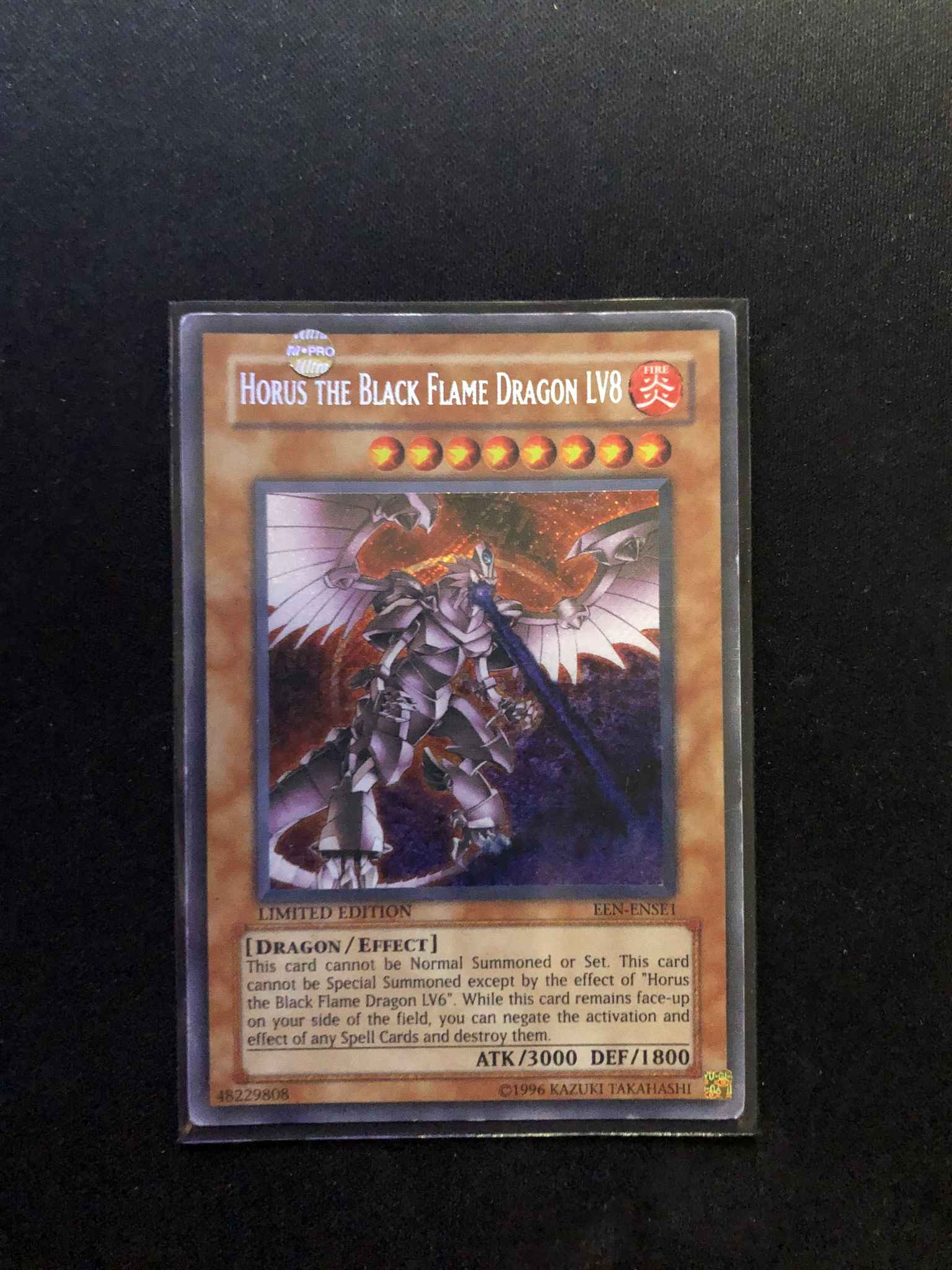 Horus The Black Flame Dragon Lv8 Secret Rare Limited Edition