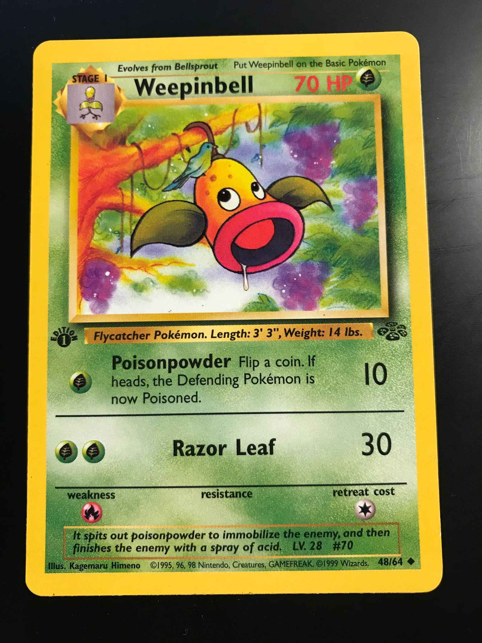 Weepinbell Pokemon Card - Printable Cards