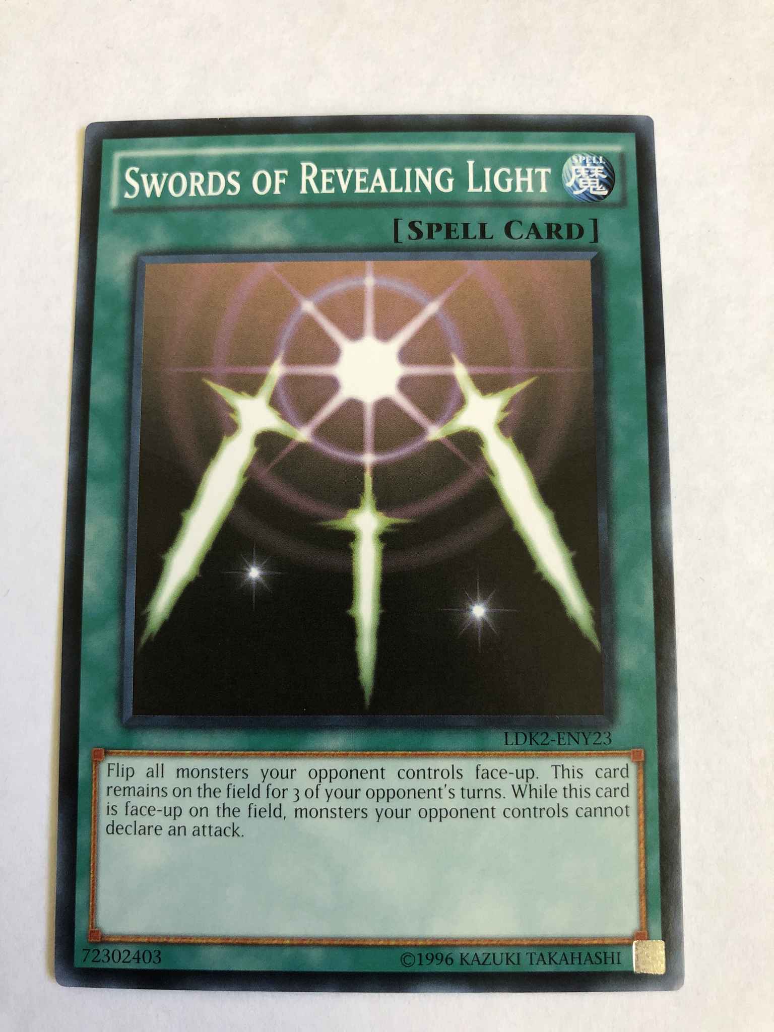 3 x copies LDK2-ENY23 Swords of Revealing Light COMMON Mint YuGiOh Card NEW