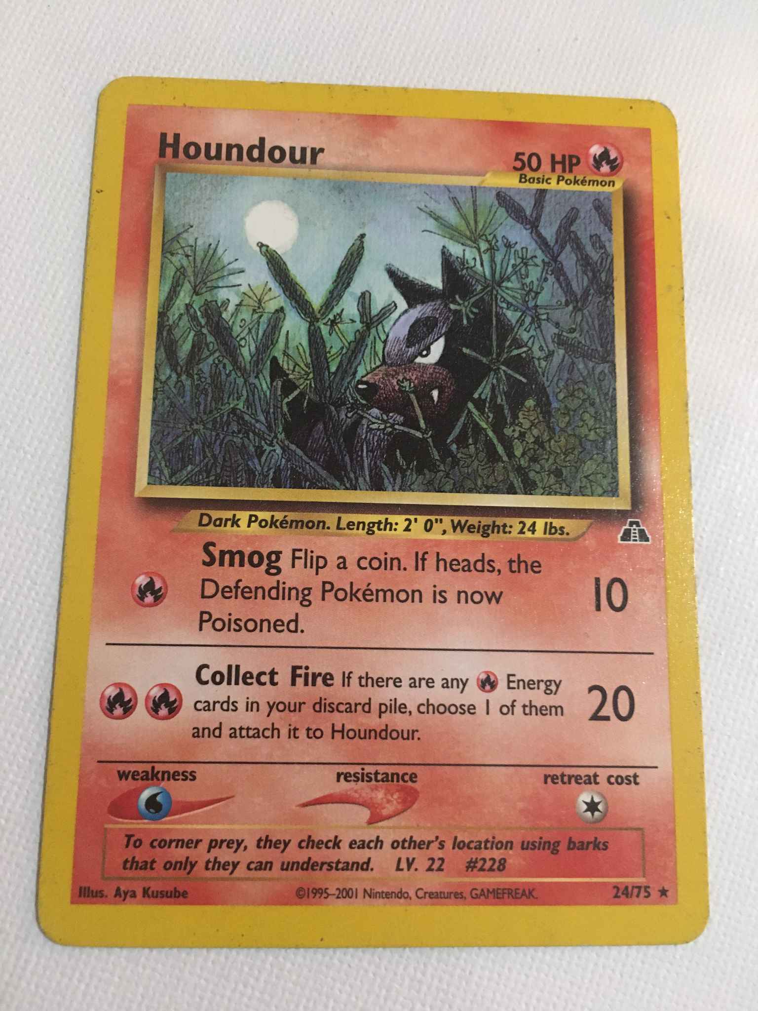 Houndour 24/75 Neo Discovery Pokemon Card