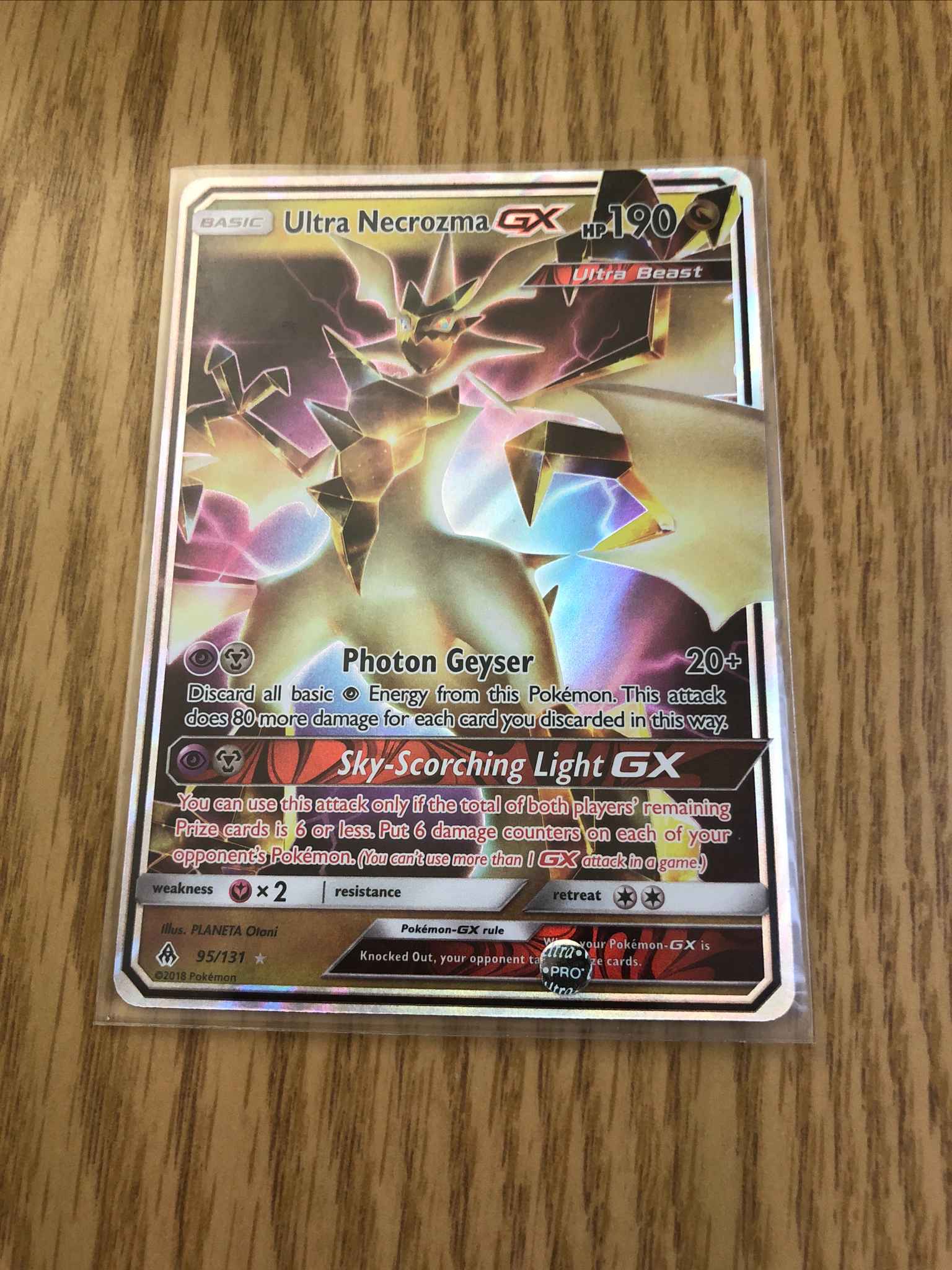Ultra Necrozma GX 95/131 Ultra Rare Pokemon Card SM Forbidden Light 