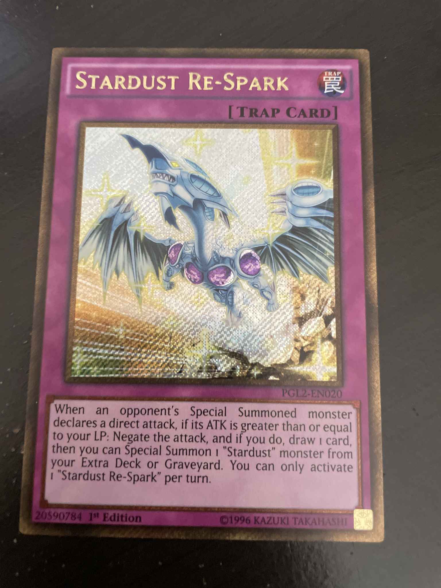Yugioh PGL2-EN020 Stardust Re-Spark Gold Secret Rare 1st Edition