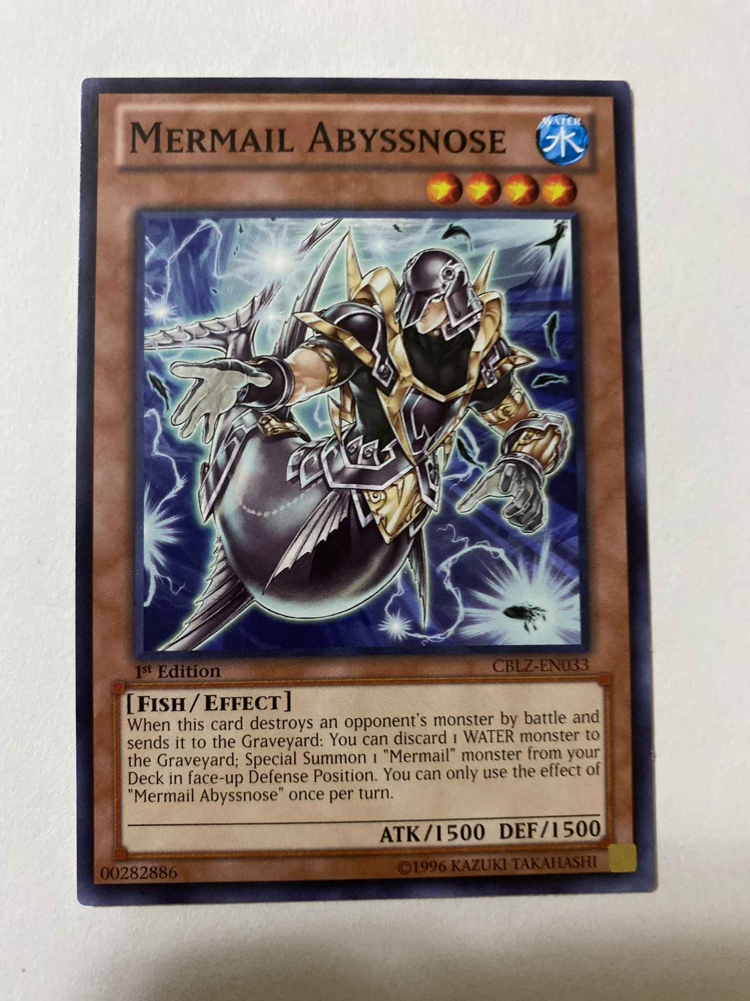 Mermail Abyssnose CBLZ-EN033 Common Yu-Gi-Oh Card 1st Edition New