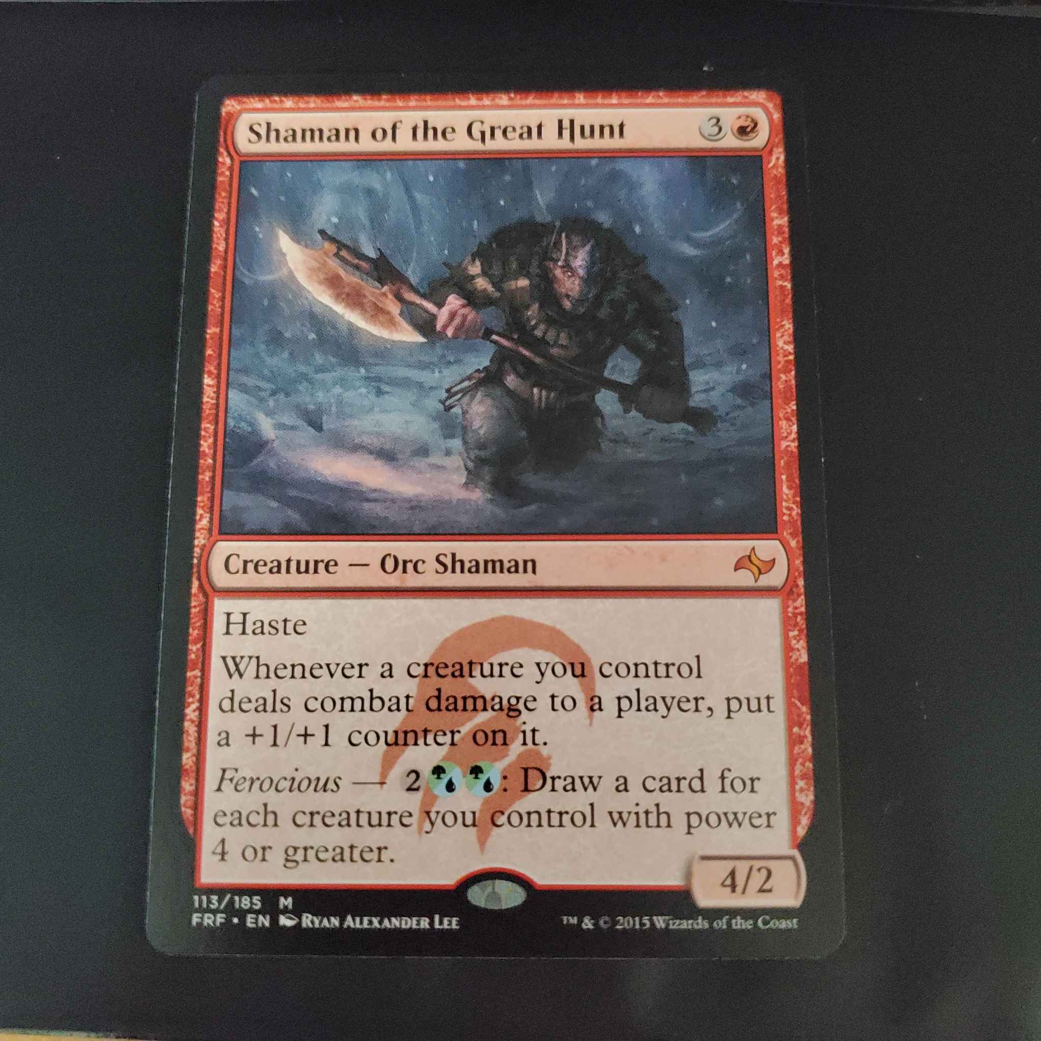 English Fate Reforged MTG Magic 4x Shaman of the Great Hunt NM-Mint
