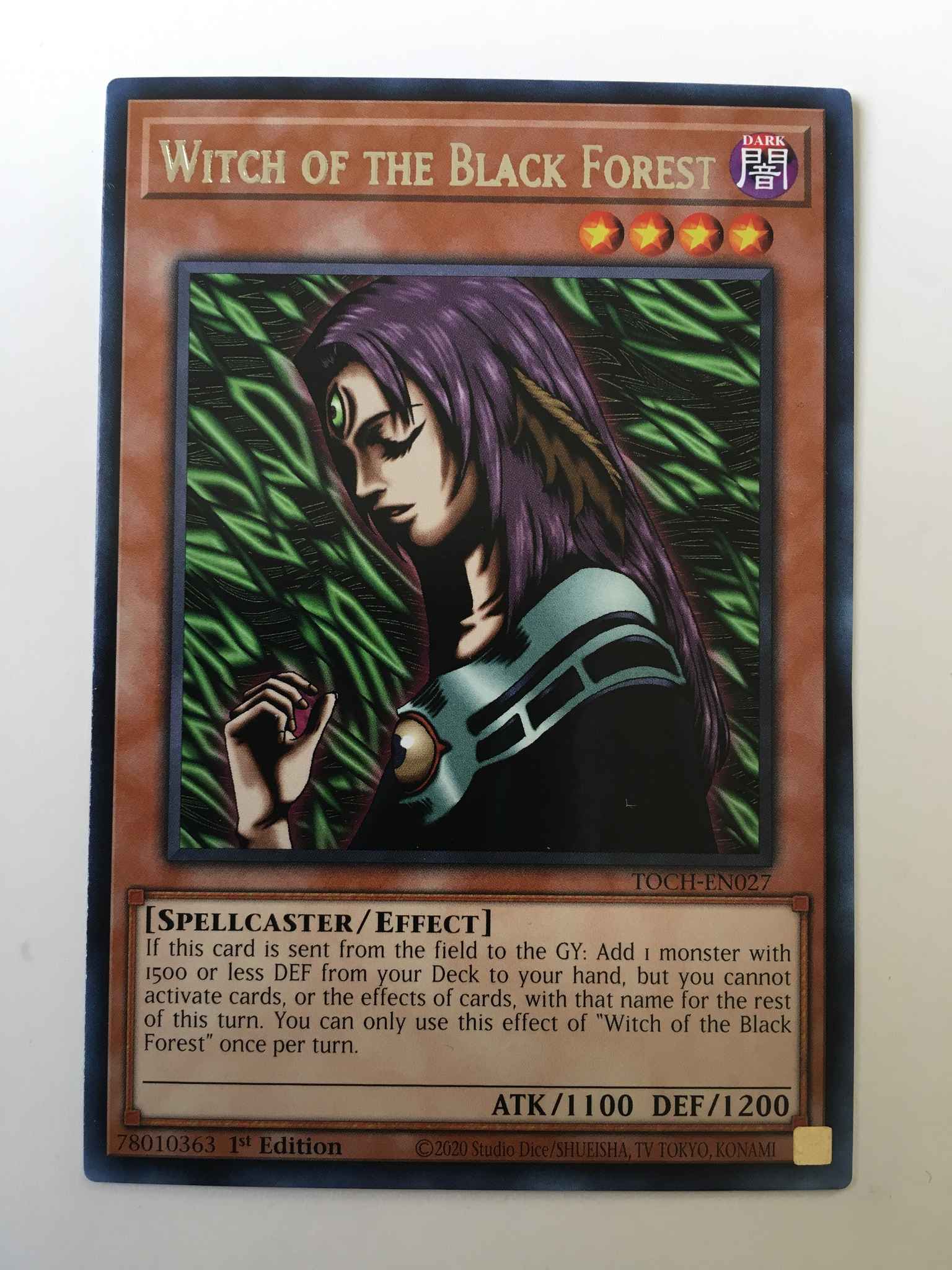 TOCH-EN027 Witch of the Black Forest Rare 1st Edition Mint YuGiOh Card 