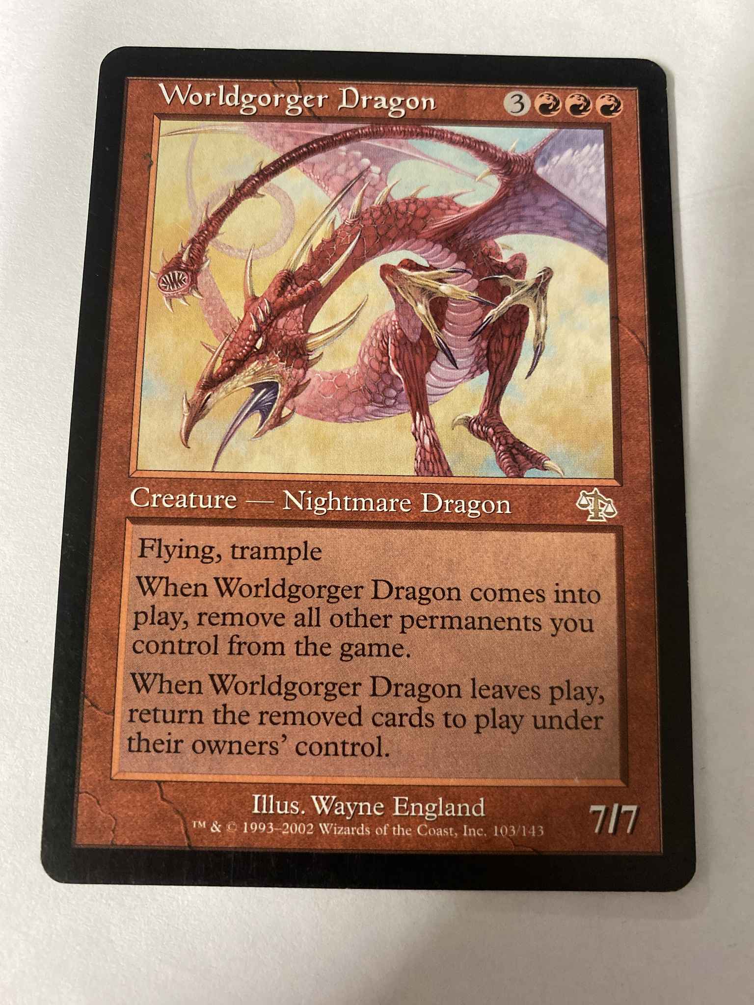 Judgment MTG Magic: The Gathering Worldgorger Dragon 