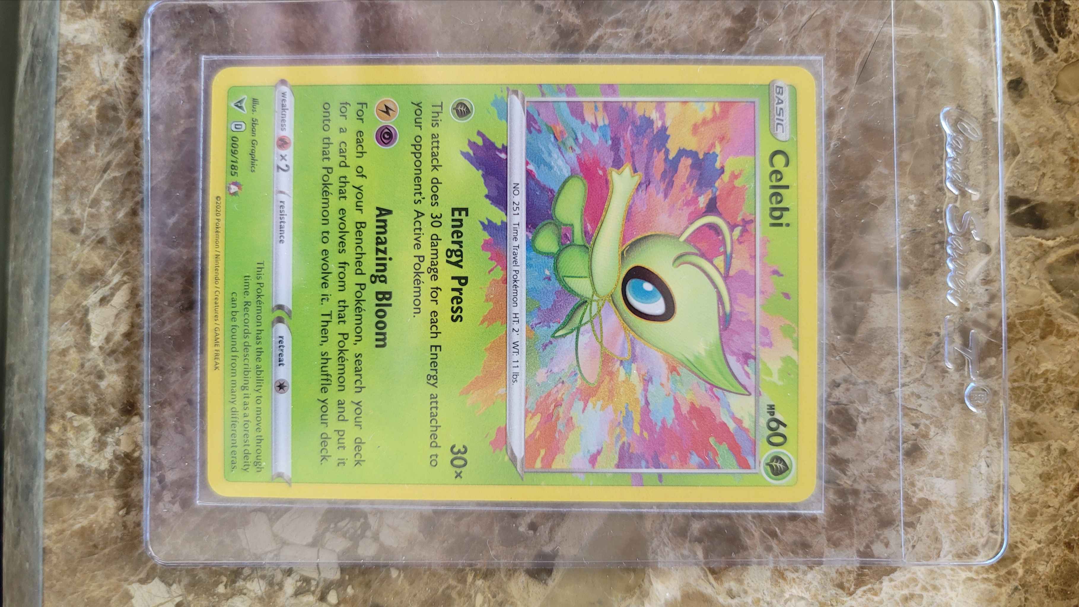 Celebi Vivid Voltage With Card Saver Sleeve Celebi Swsh04 Vivid Voltage Pokemon