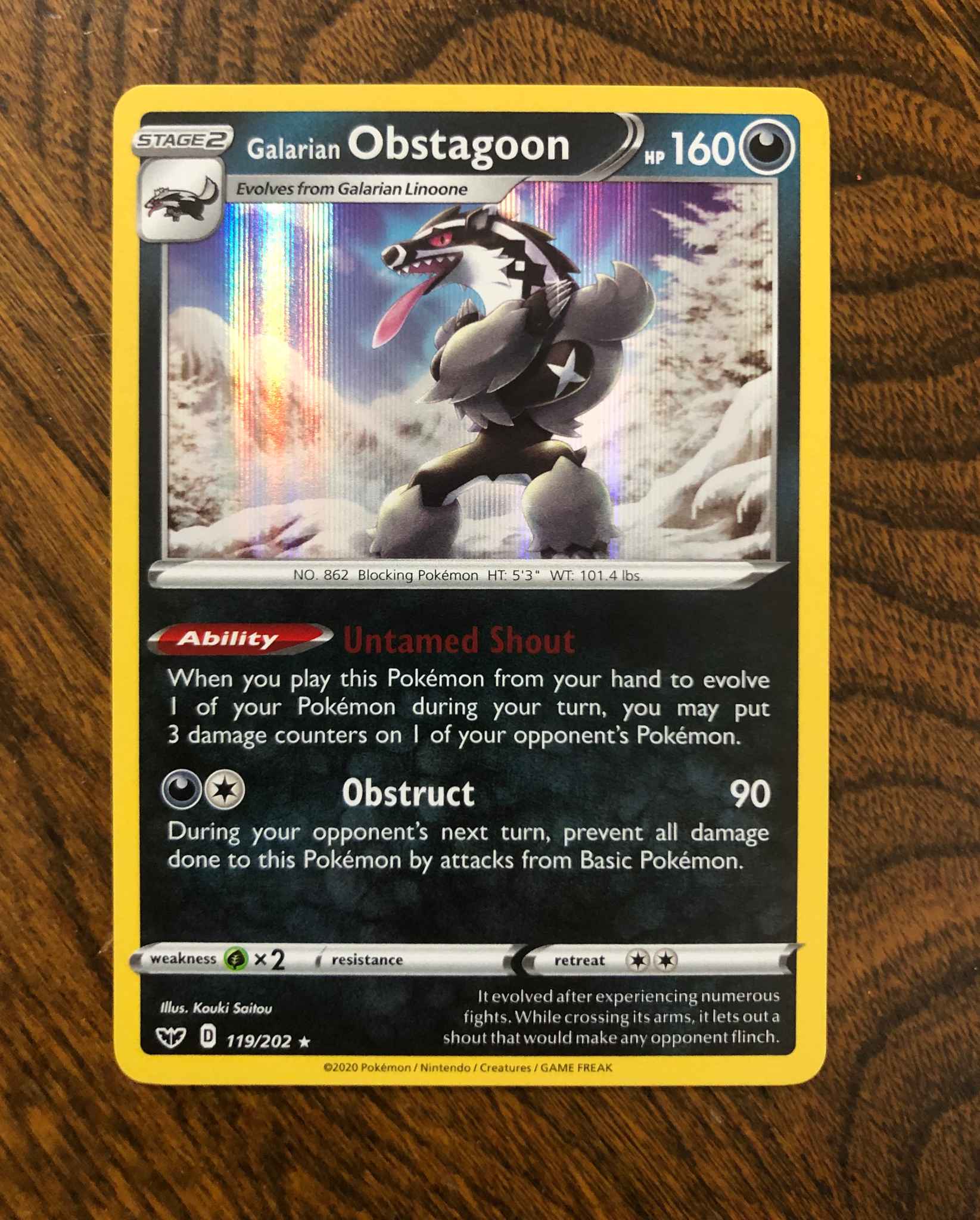 Galarian Obstagoon Holo Galarian Obstagoon Swsh01 Sword Shield Base Set Pokemon Online Gaming Store For Cards Miniatures Singles Packs Booster Boxes