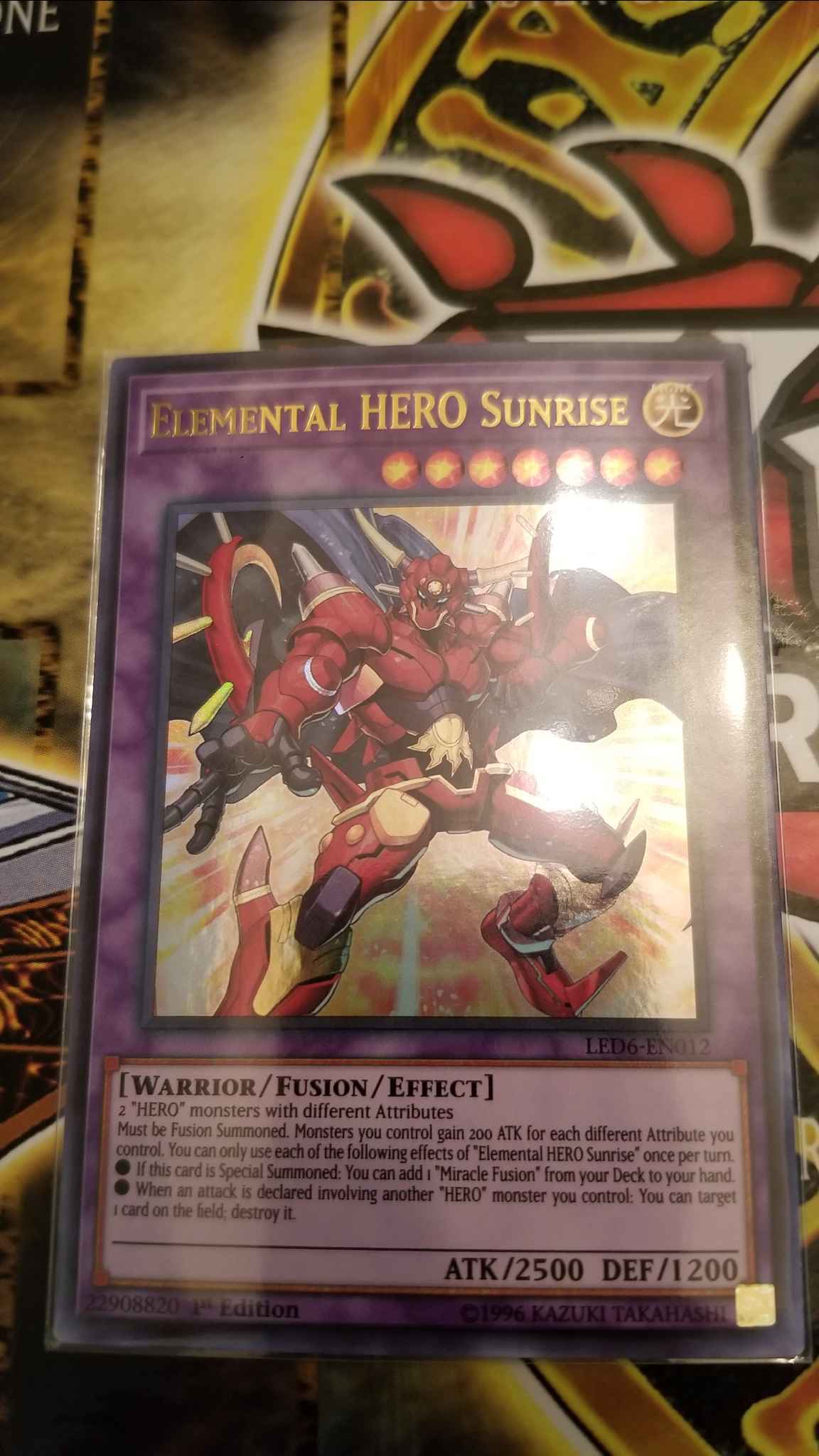 Elemental HERO Sunrise LED6-EN012 ultra rare 1st Ed Yugioh Magical Hero 