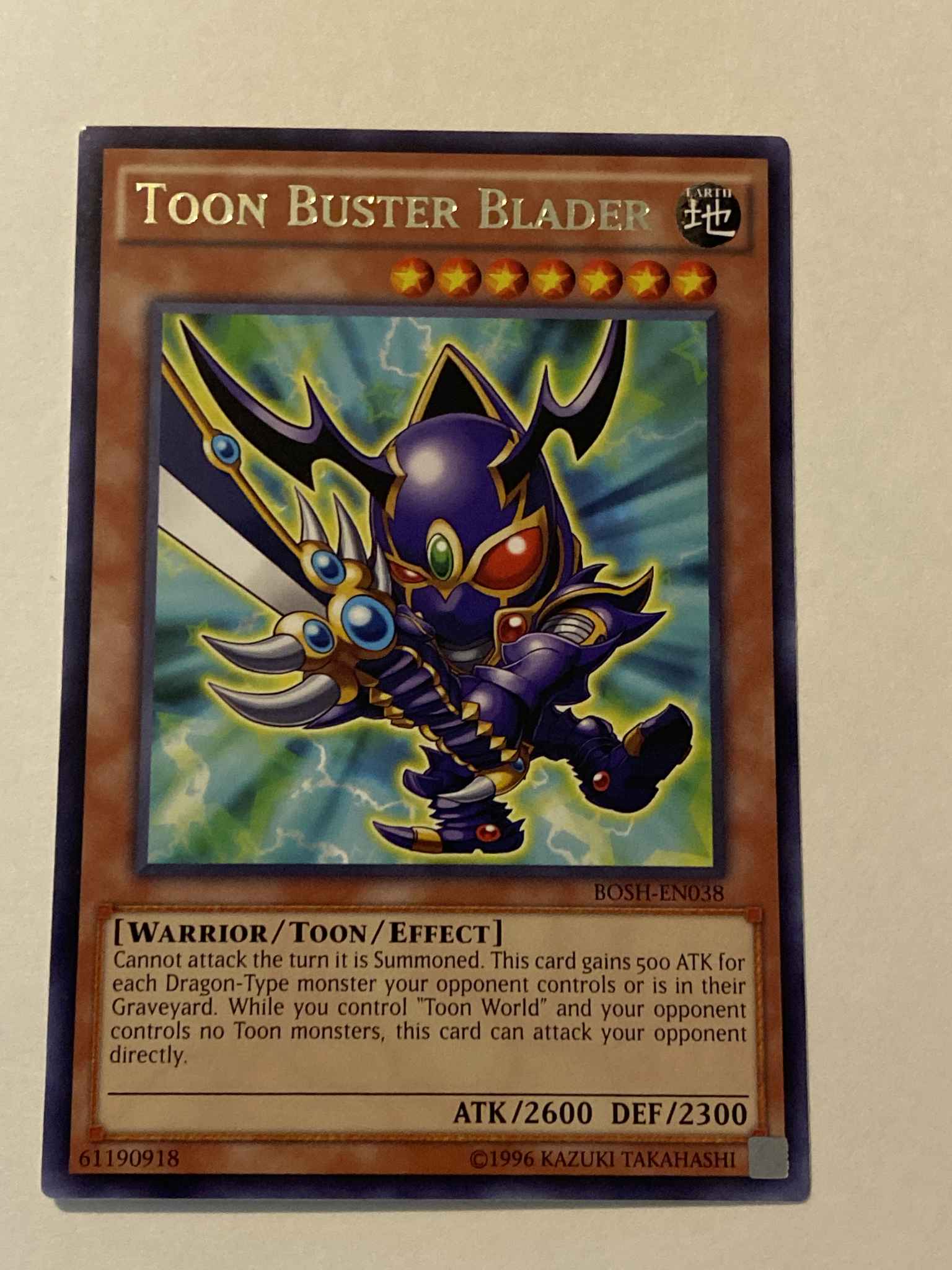 Toon Buster Blader BOSH-EN038 Rare Yu-Gi-Oh Card Mint 1st Edition New
