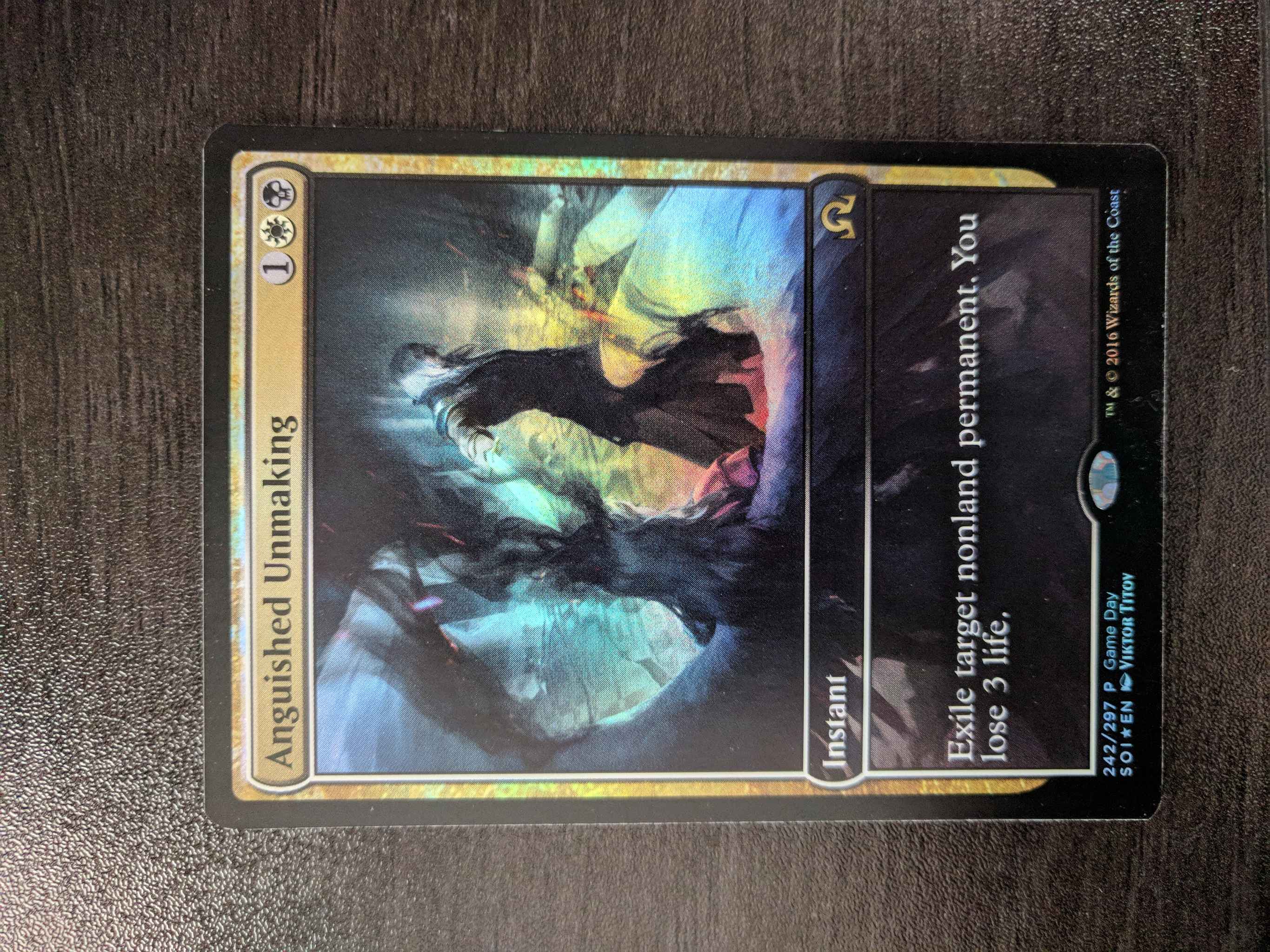 Very Light Play Anguished Unmaking Game Day Store Championship Promos Magic The Gathering