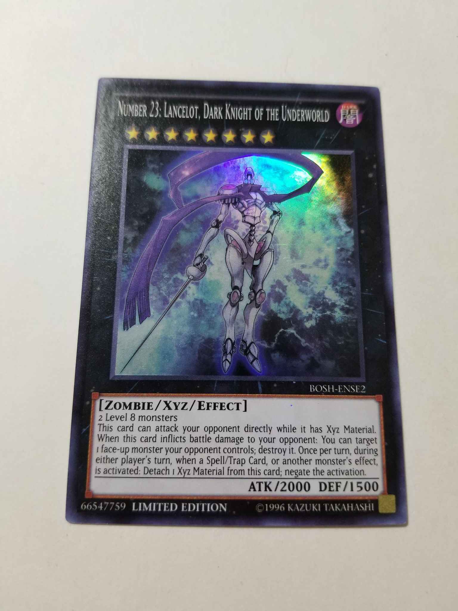 Number 23 Lancelot Dark Knight Of The Underworld Number 23 Lancelot Dark Knight Of The Underworld Breakers Of Shadow Special Edition Yugioh Online Gaming Store For Cards Miniatures Singles Packs Booster Boxes