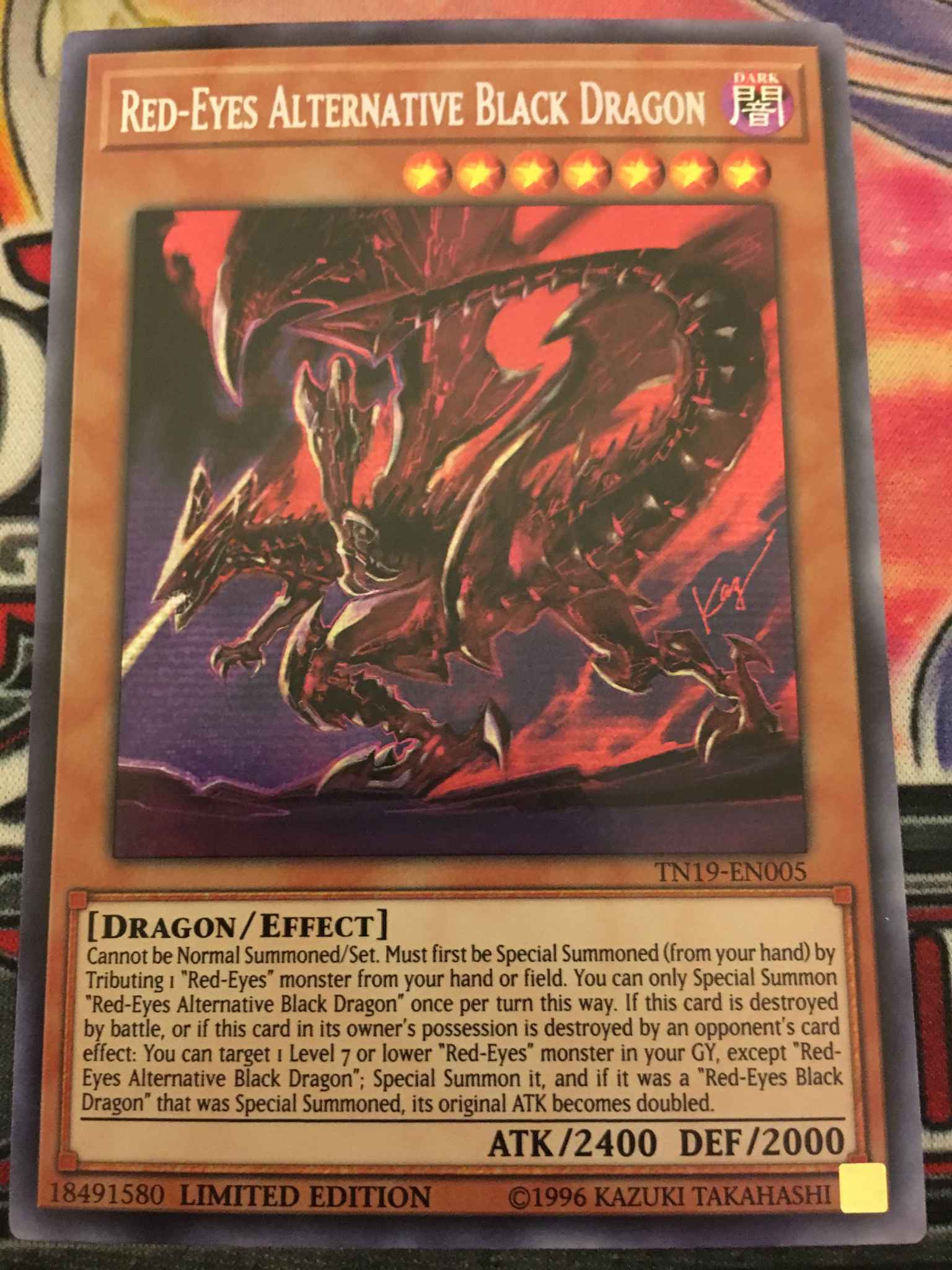 Yu-gi-oh dragon alternative black red-eyed tn19-fr005 