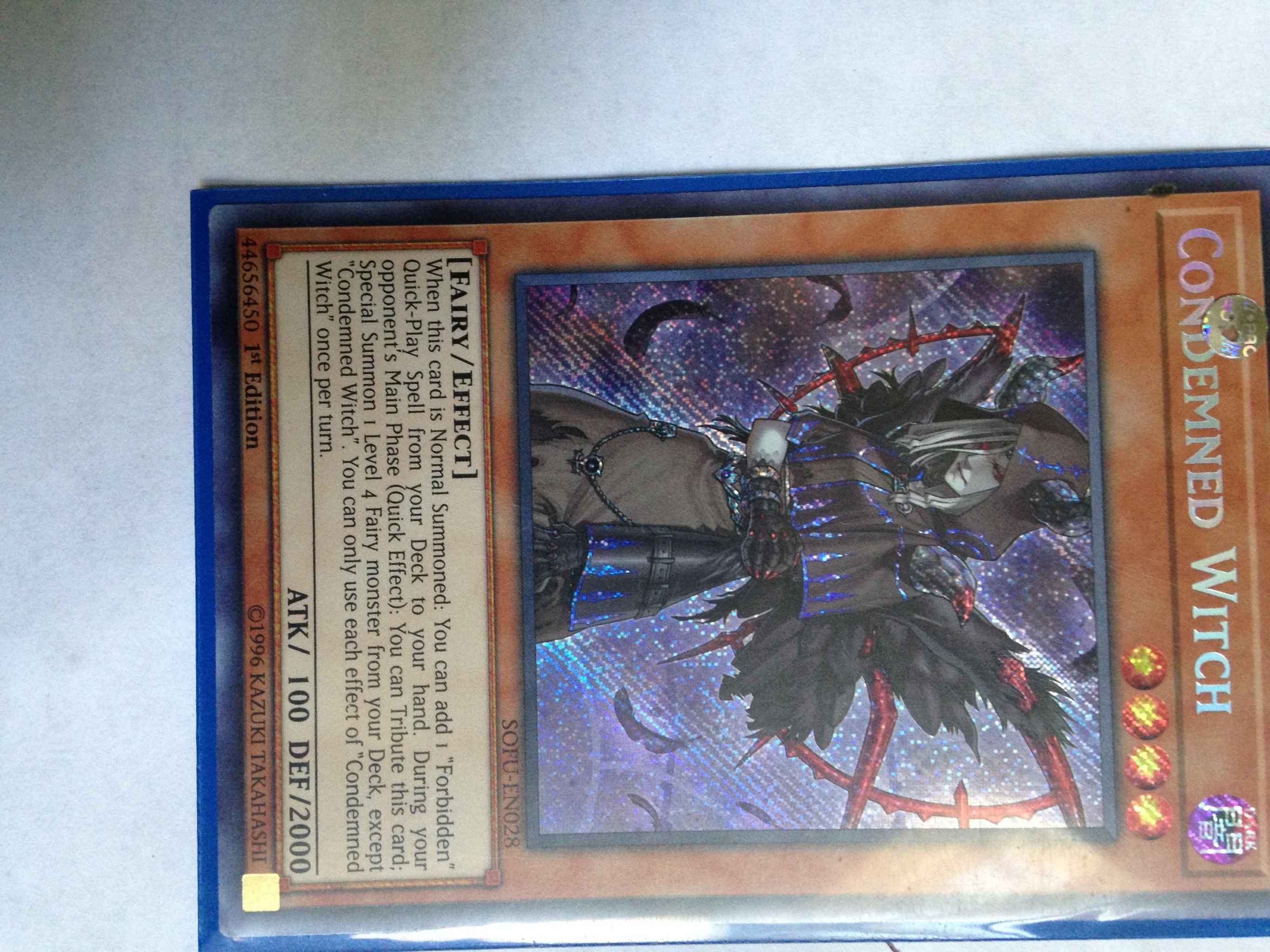 Condemned Witch Secret Rare SOFU-EN028 1st Edition Near Mint
