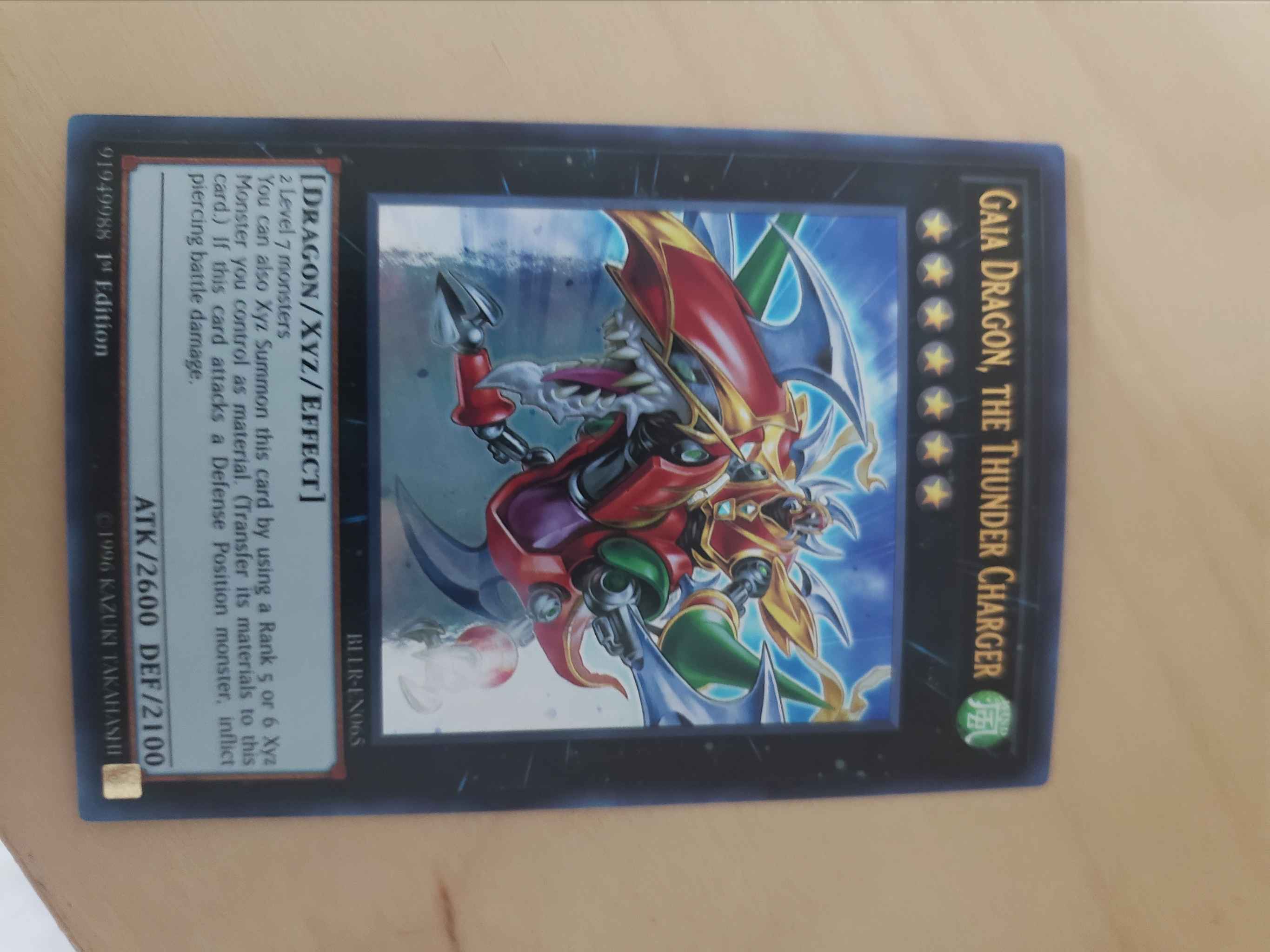 Gaia Dragon the Thunder Charger BLLR-EN065 Ultra Rare Yu-Gi-Oh Card Mint New 