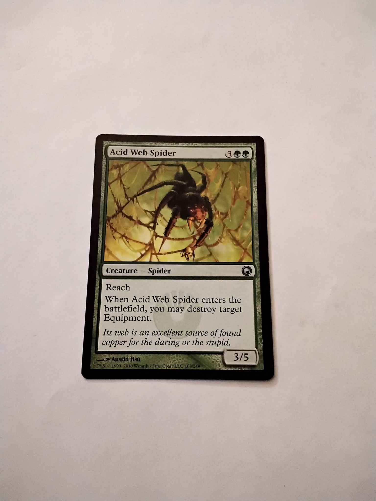 Magic Acid Web Spider the Gathering Scars of Mirrodin
