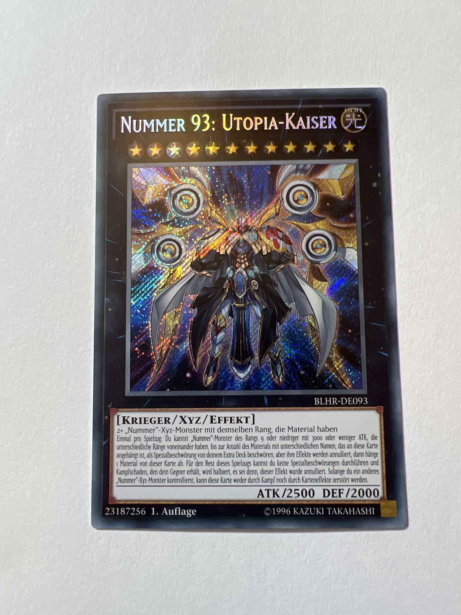 Utopia Kaiser BLHR-EN093 Secret Rare 1st Edition Yugioh Number 93