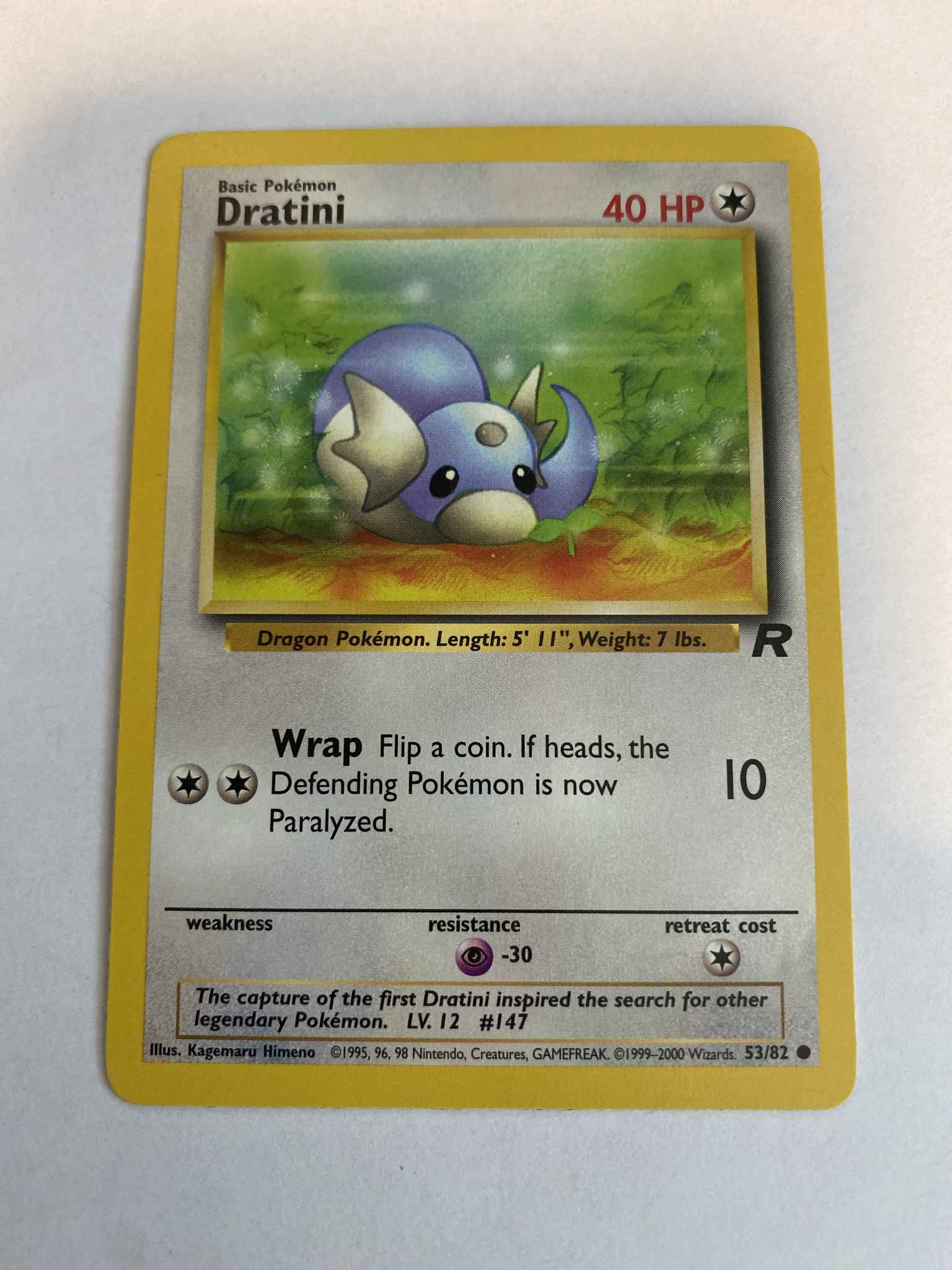 Pokemon Card Dratini 147 Near Mint Team Rocket Japanese Set 