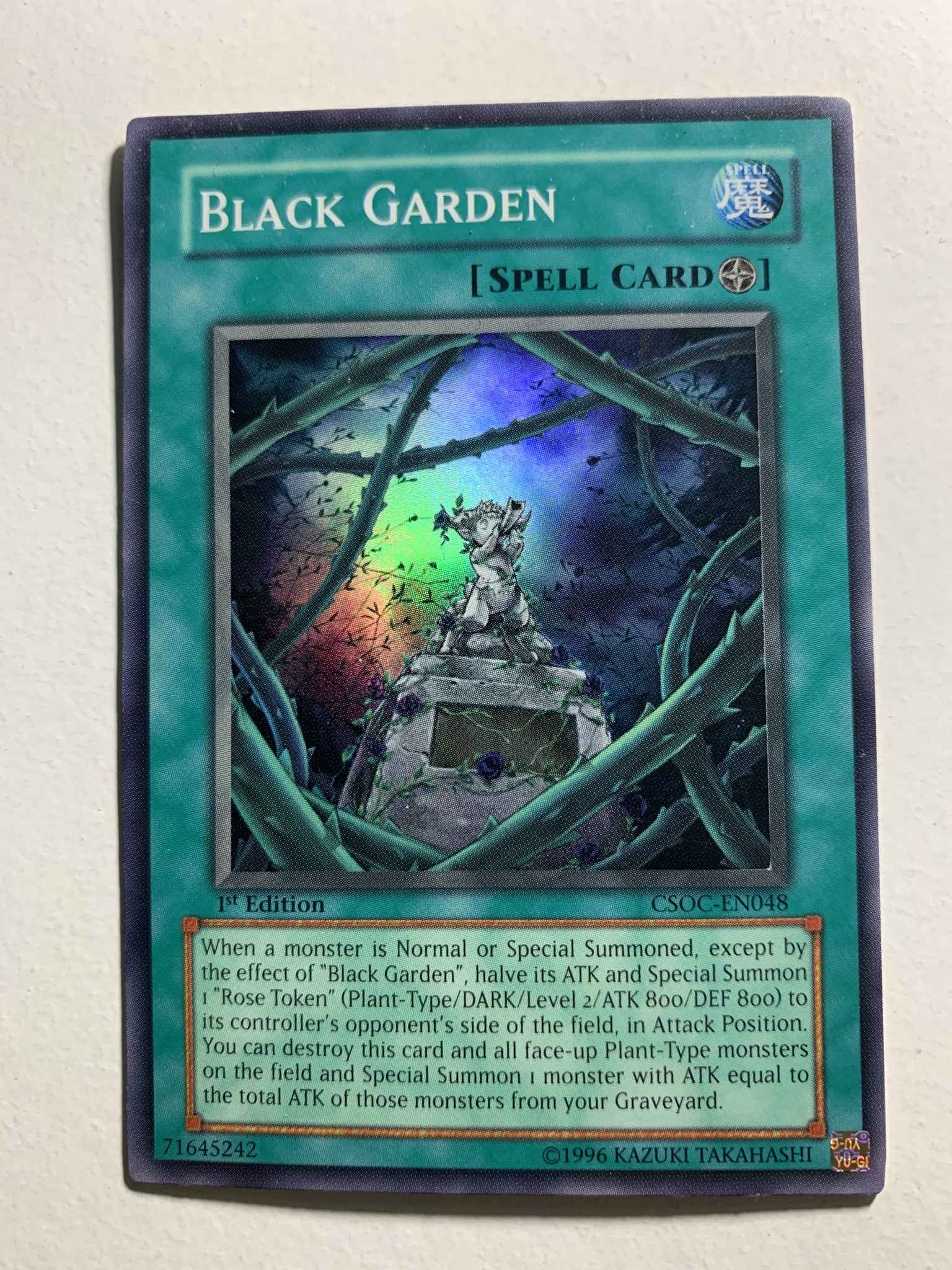 Yugioh Black Garden CSOS-EN048 LP 1st Ed Super Rare 