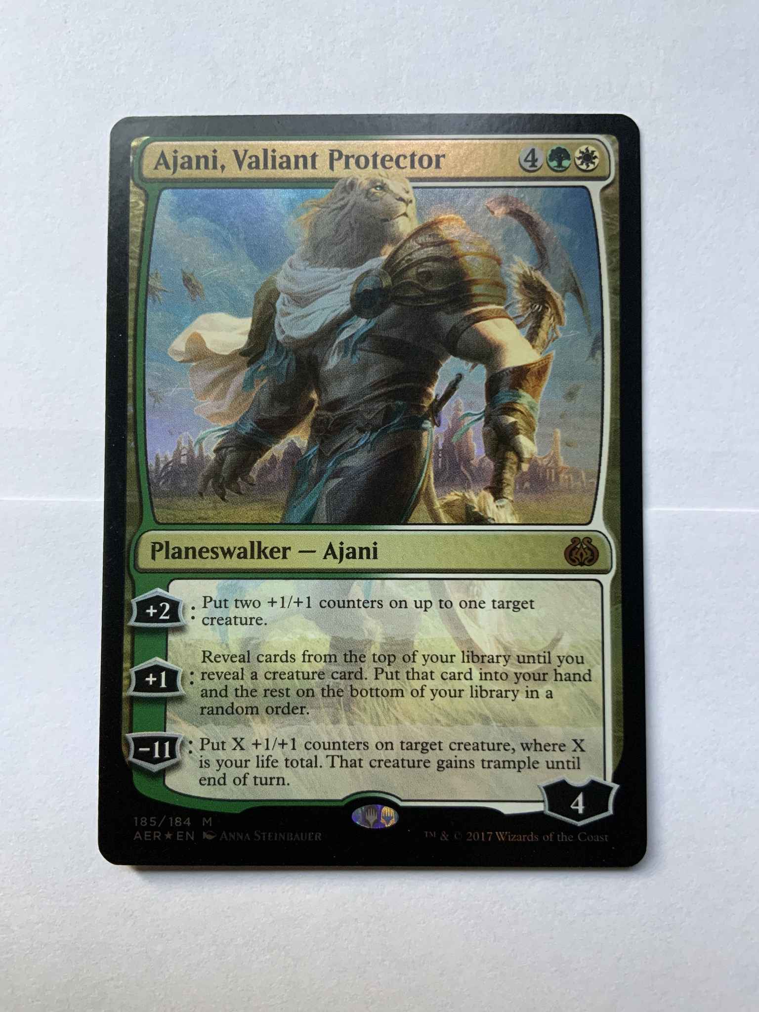 NearMint Valiant Protector ~ Aether Revolt Magic MTG FOIL Ajani