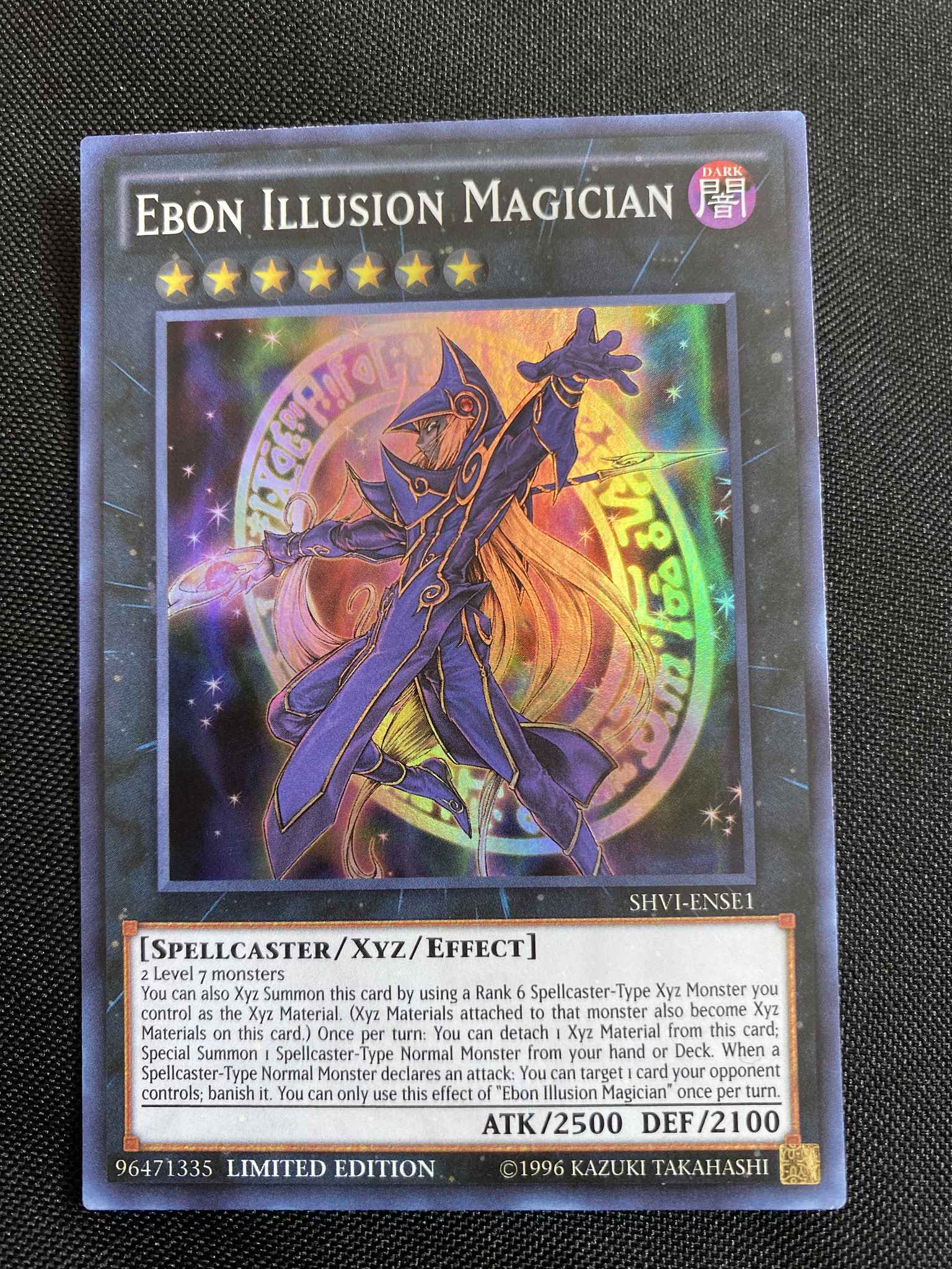 Ebon Illusion Magician SHVI ENSE1 Super Rare Limited Edition Yugioh