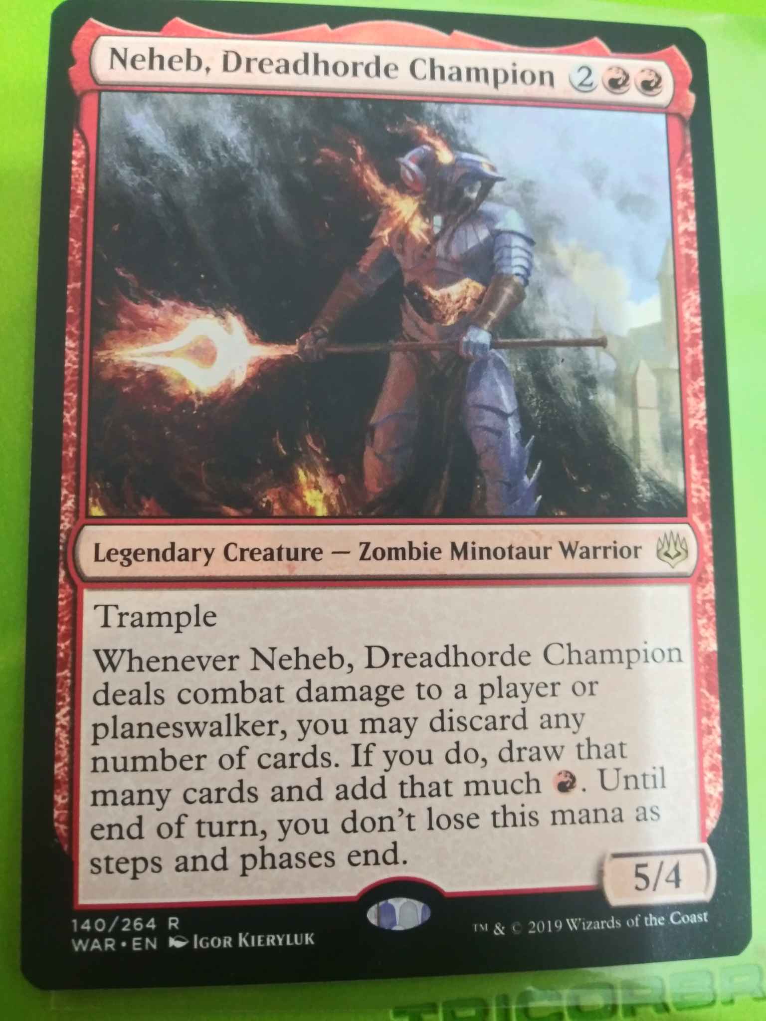 Neheb, Dreadhorde Champion : Neheb, Dreadhorde Champion War the - Magic: the Gathering