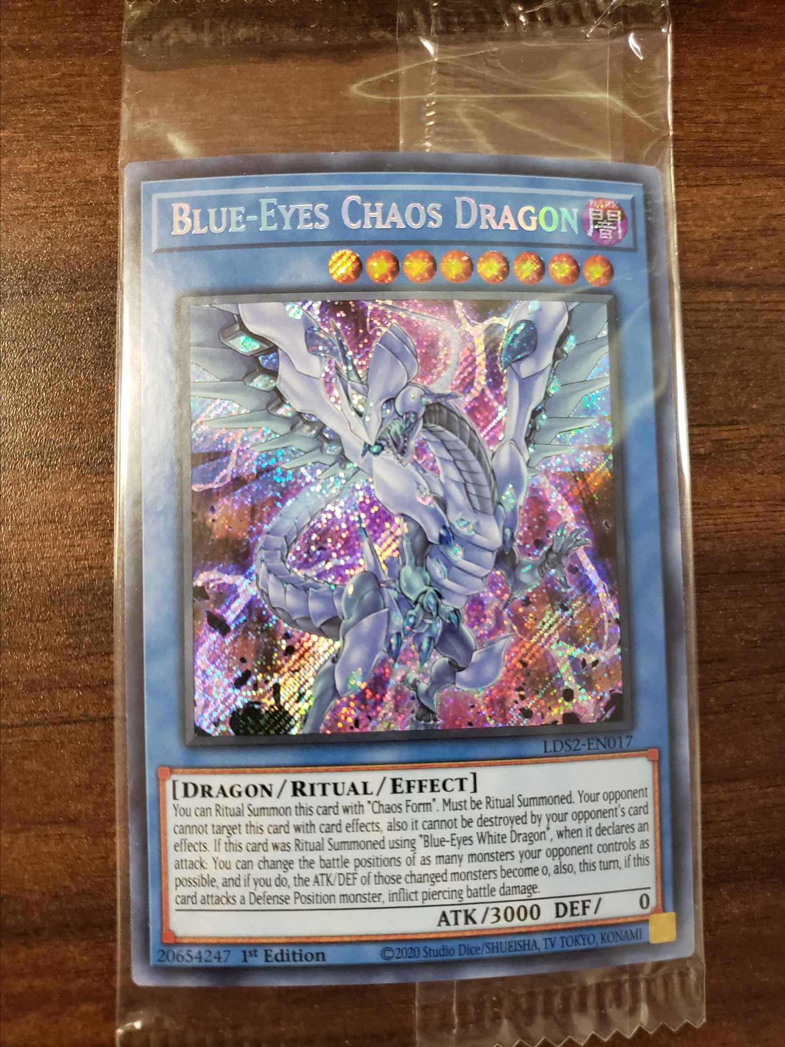 Blue-Eyes Chaos Dragon LDS2-EN017 Secret Rare 1st Ed 