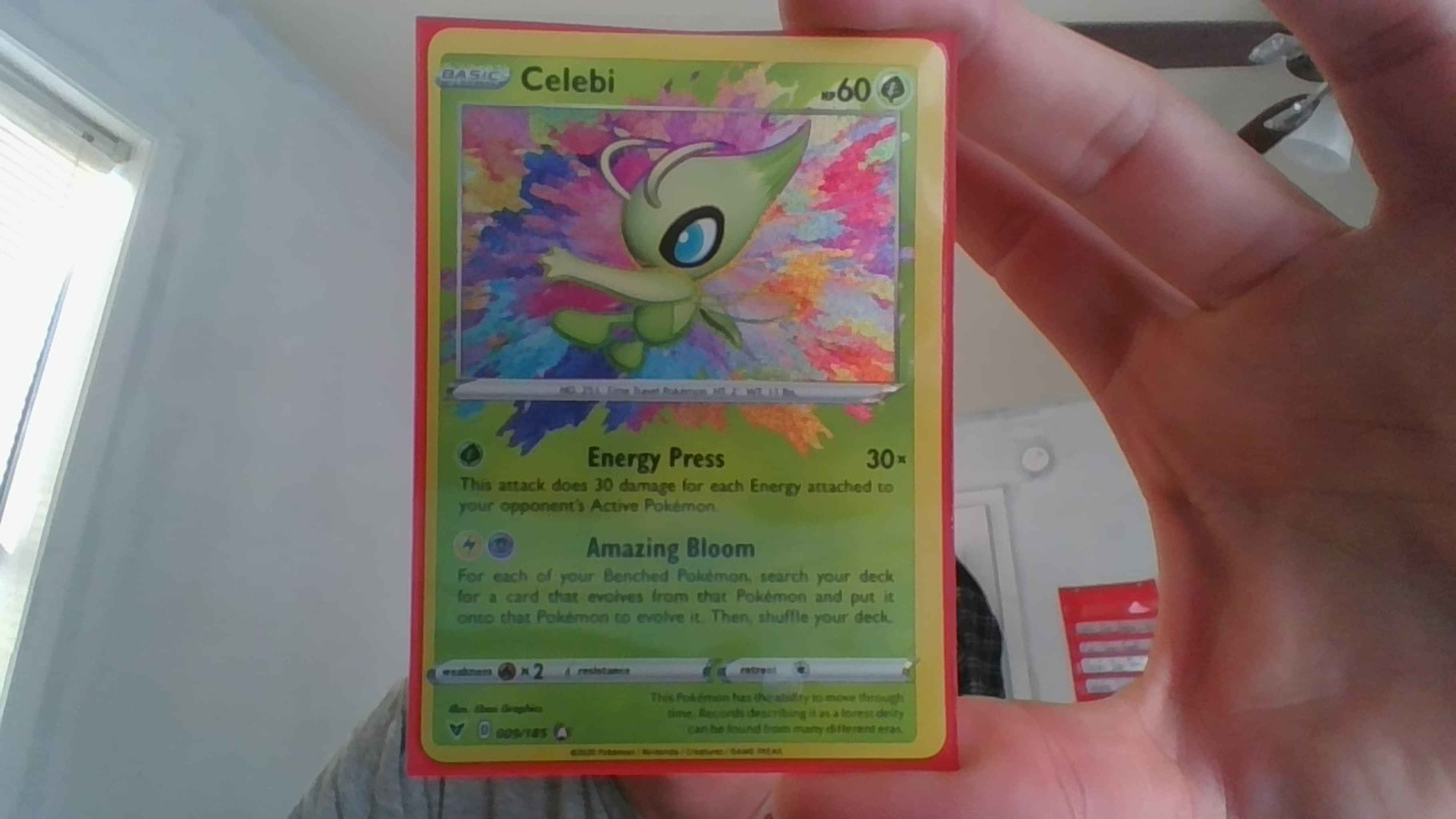 Miscut Celebi Amazing Rare Celebi Swsh04 Vivid Voltage Pokemon