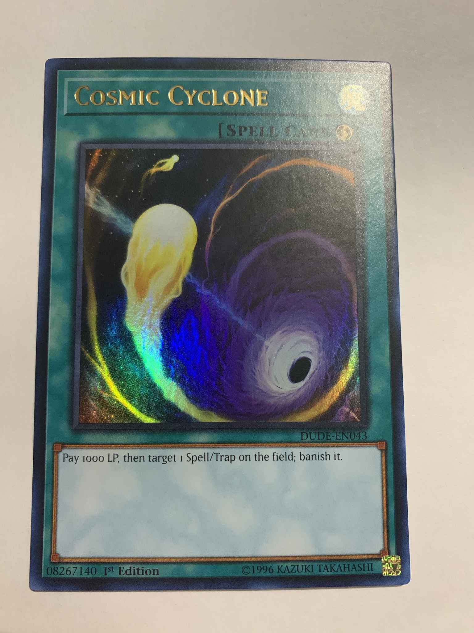 Yugioh!! 1 "Cosmic Cyclone" dude-en043 Edition! Near Mint ultra rare