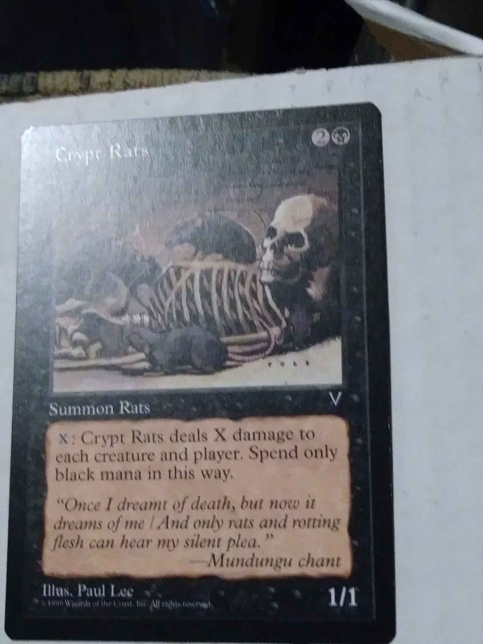 Summon Rats Crypt Rats Magic the gathering Card Playset Visions 