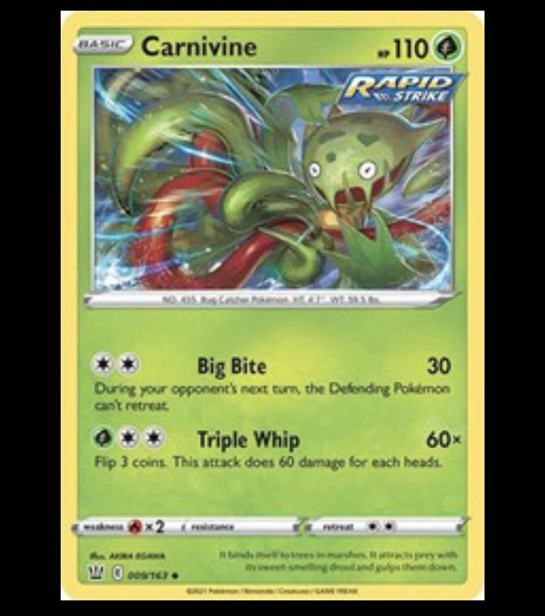 Carnivine Carnivine Swsh05 Battle Styles Pokemon Online Gaming Store For Cards Miniatures Singles Packs Booster Boxes