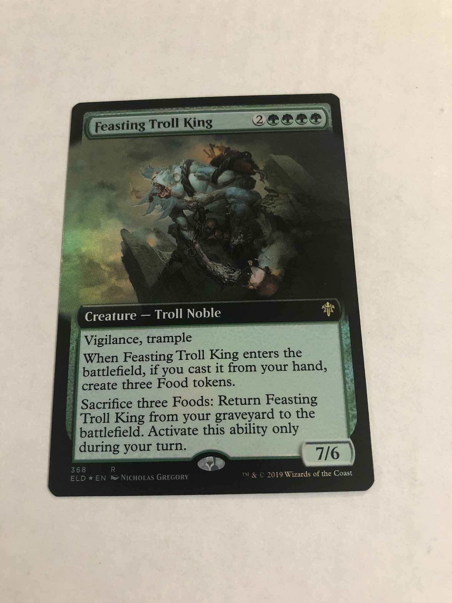 Feasting Troll King Foil Extended Art x1 Magic the Gathering 1x Throne of El 